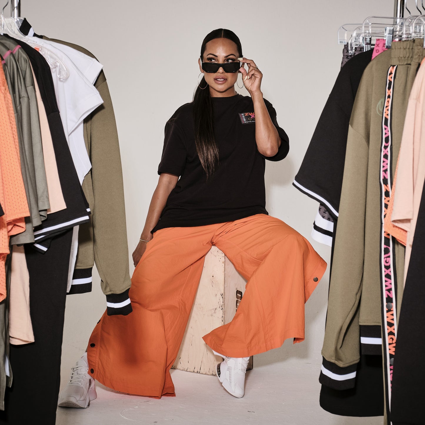 ZW X GW Wide Leg Pants With Side Snaps