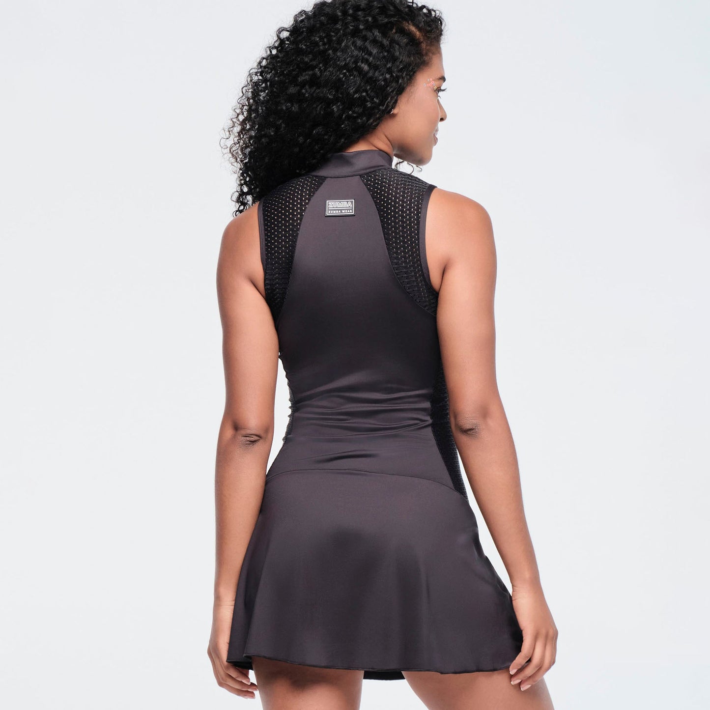 Funscape Mock Neck Sleeveless Dress