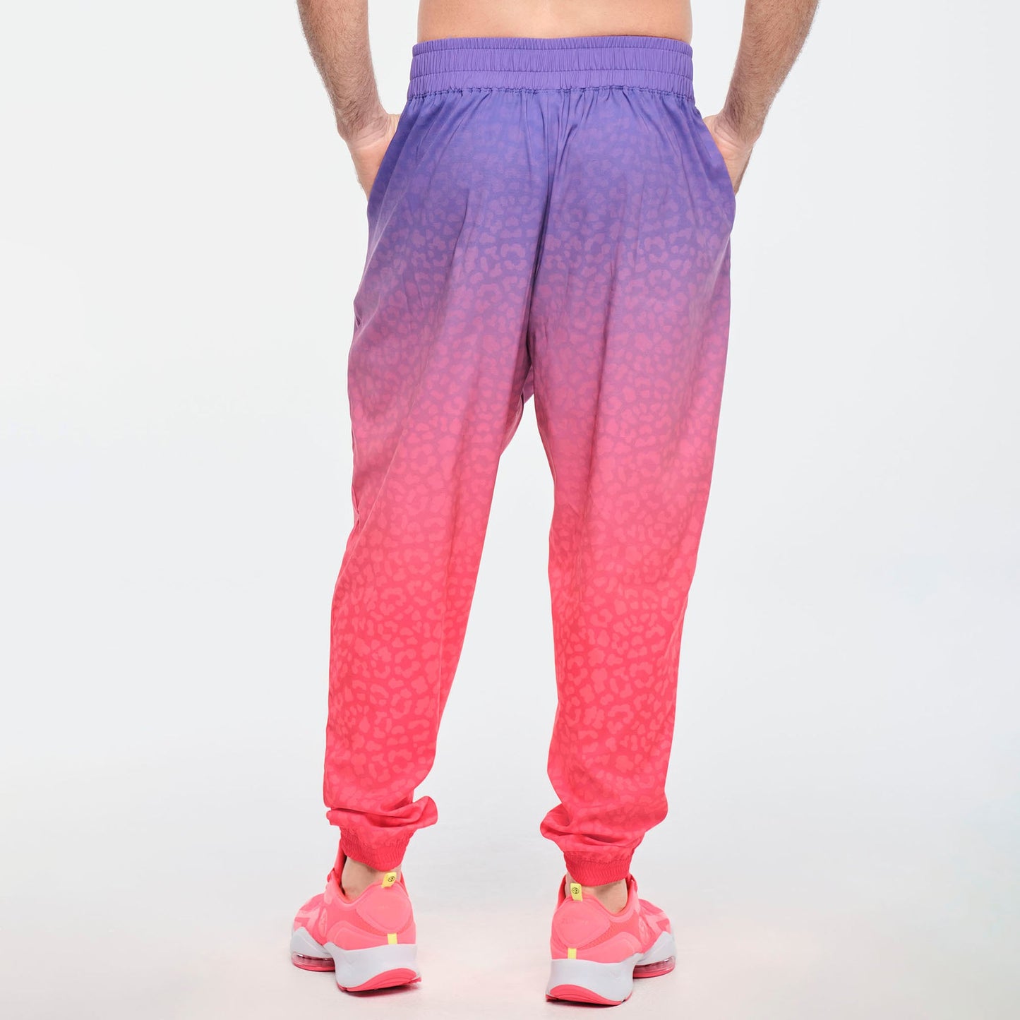 Funscape High Waisted Zip Front Track Pants - Purple Pop