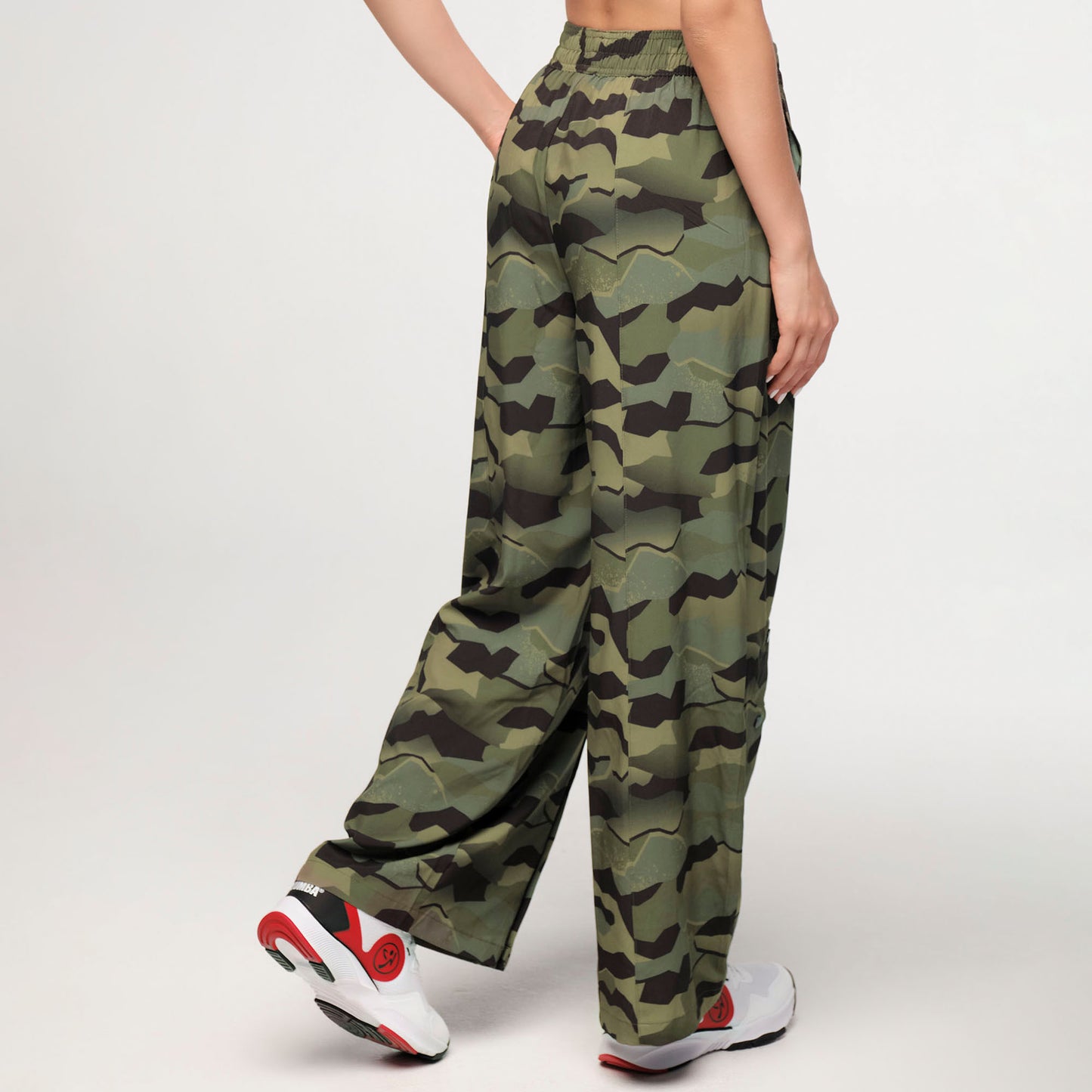 Zumba Explore Wide Leg Woven Pants - Olive Expedition