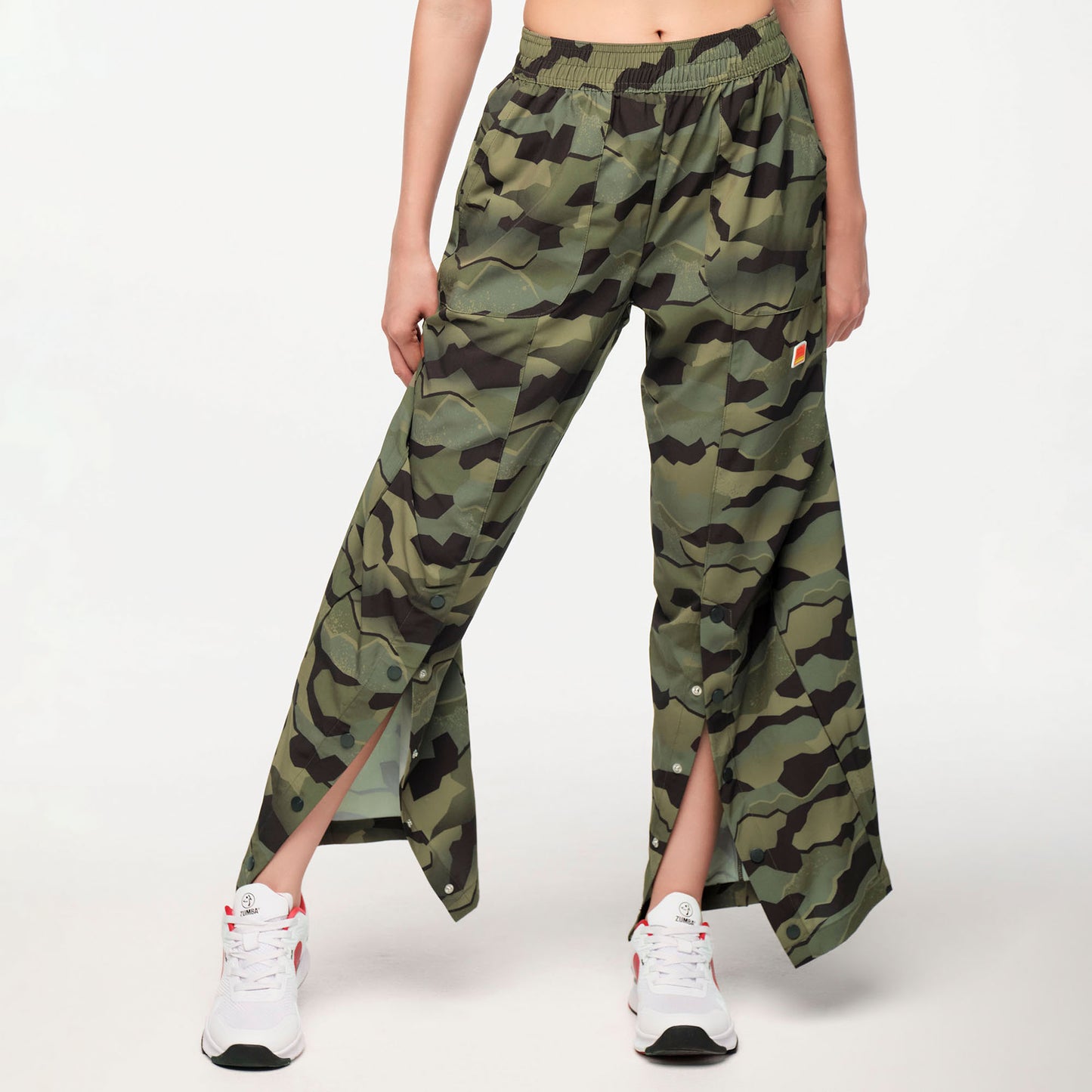 Zumba Explore Wide Leg Woven Pants - Olive Expedition