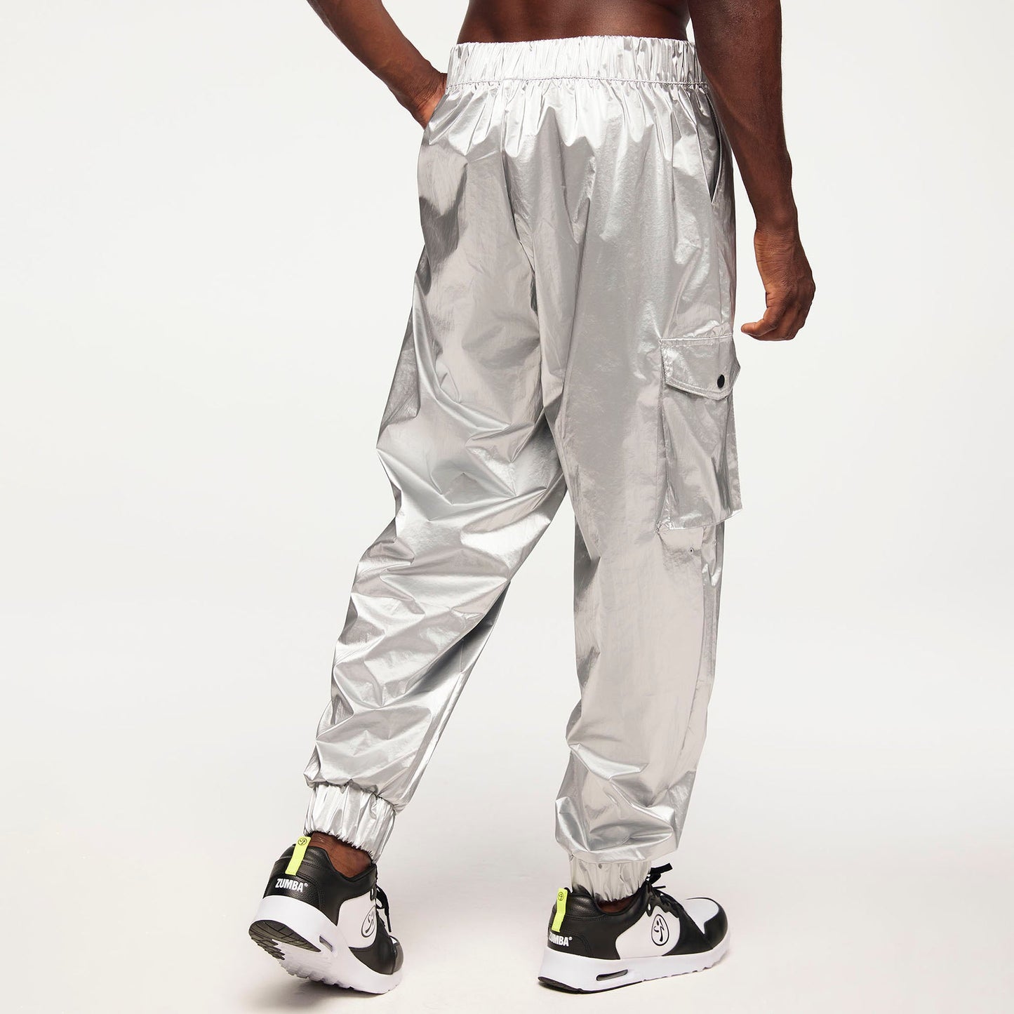 Zumba Runway Cargo Track Pants - Silver