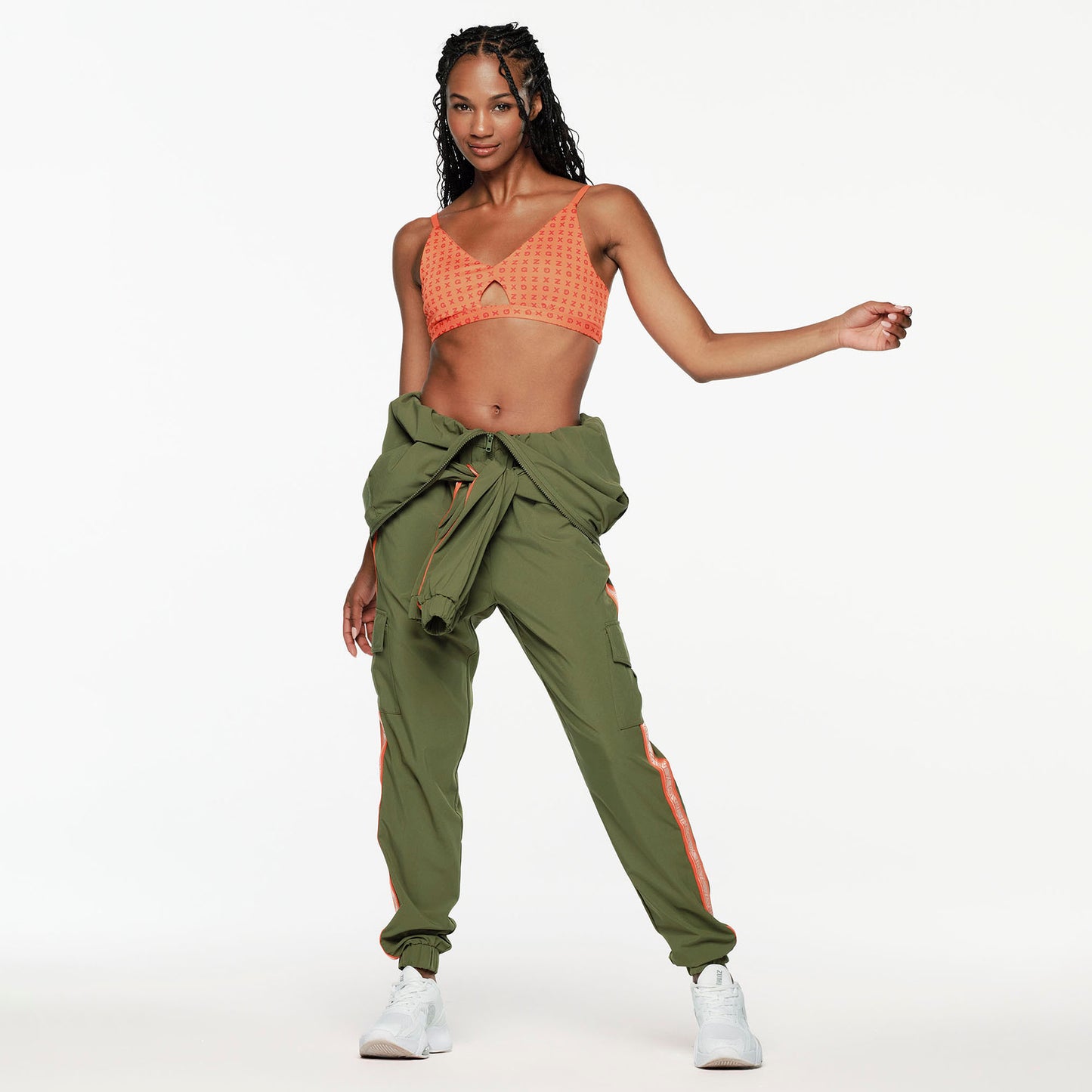ZW X GW Mock Neck Woven Cargo Jumpsuit