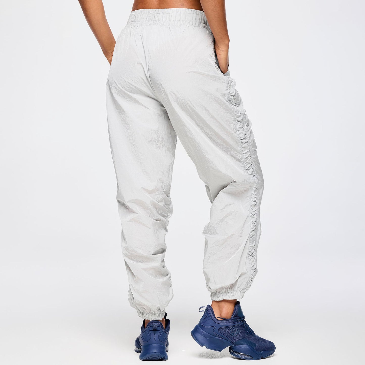 Zumba Out Loud Ruched Side Woven Track Pants