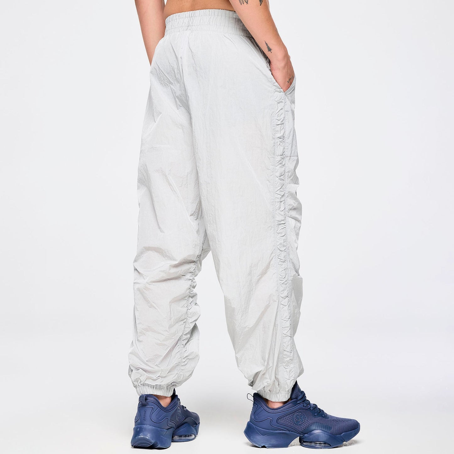 Zumba Out Loud Ruched Side Woven Track Pants