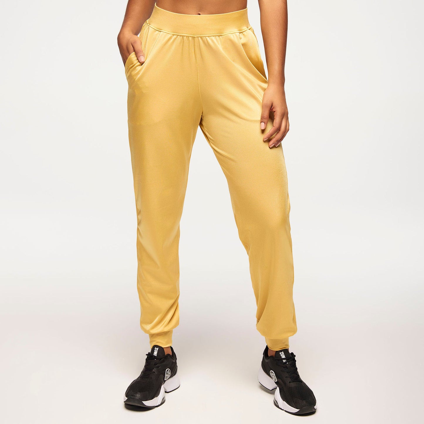 Zumba Runway Harem Crop Pants - Gold