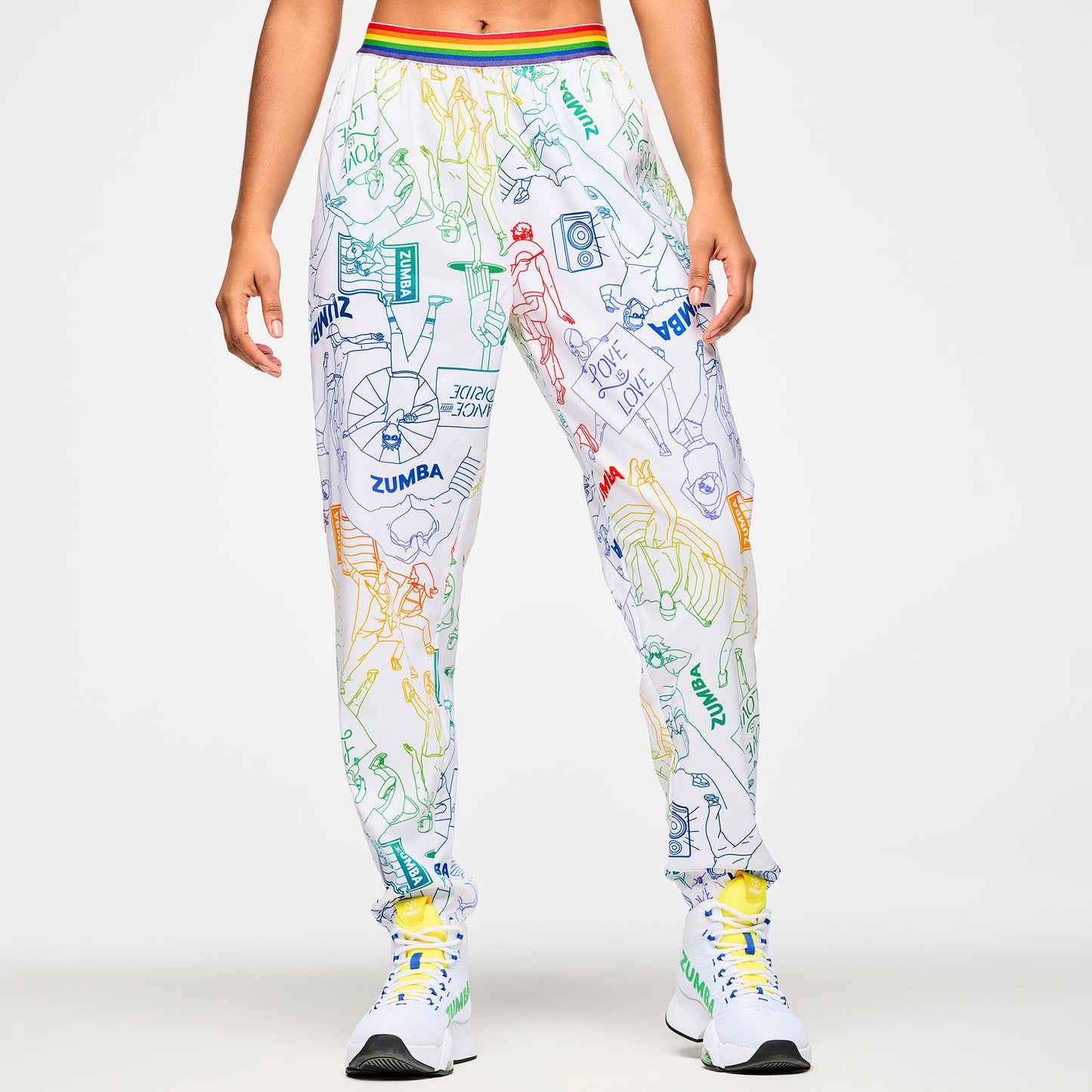 Zumba Elastic Waistband Slouch Woven Pants