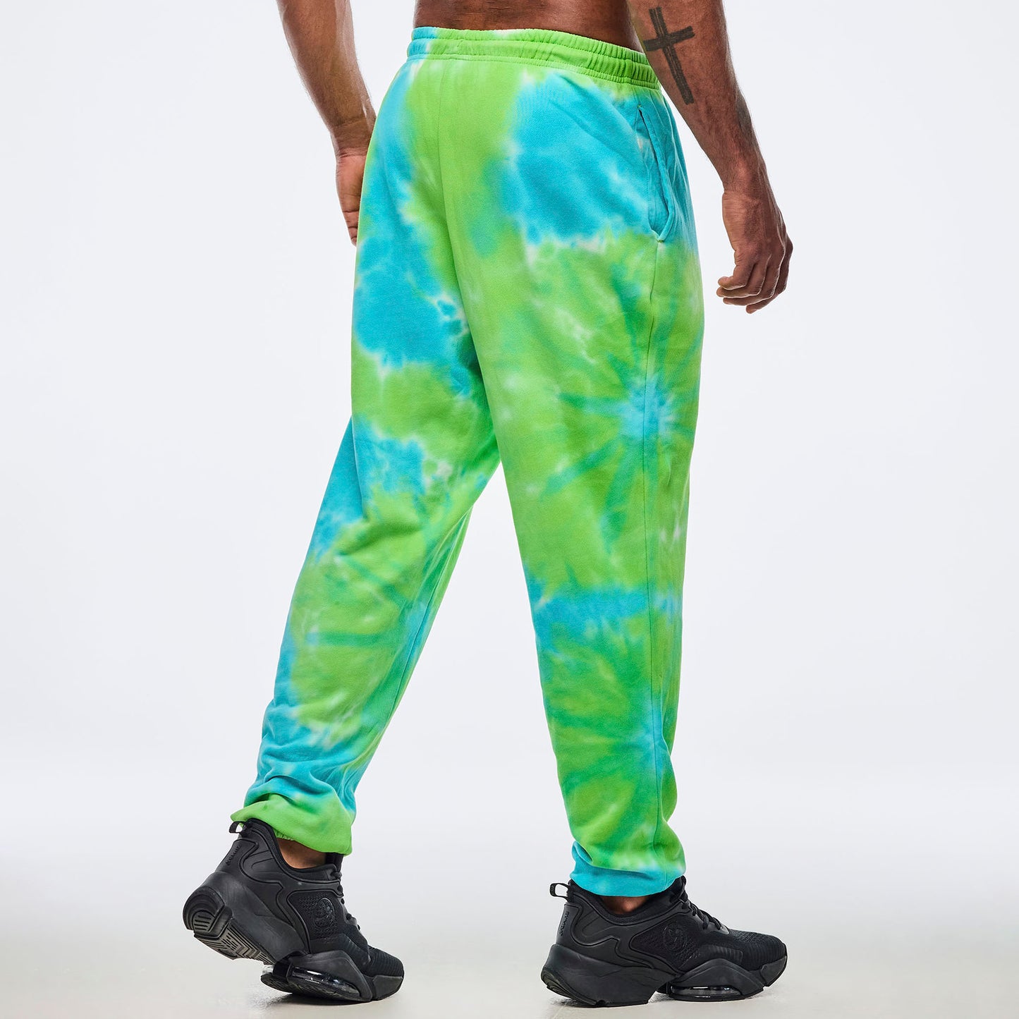 Neon Baggy Sweatpants - Blue/Green