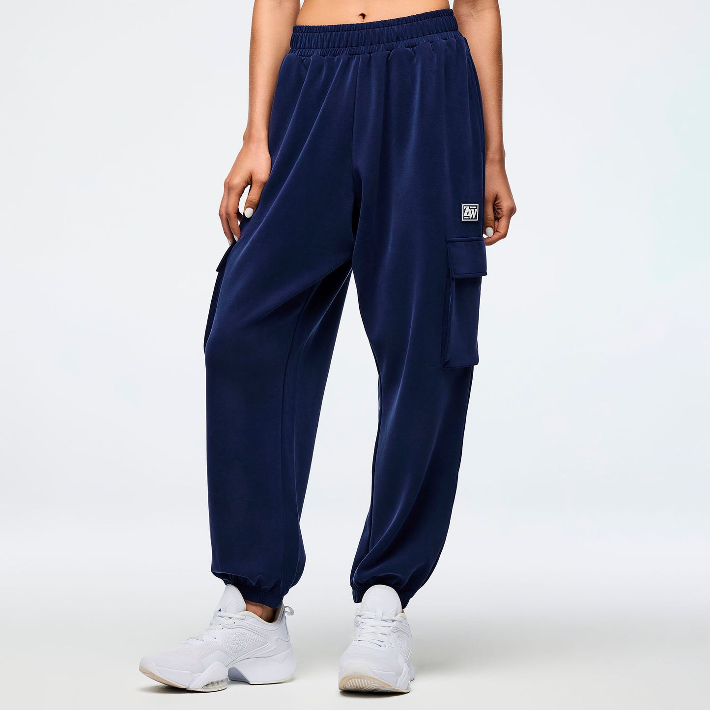Apres Zumba Knit Slouch Cargo Pants - Indigo