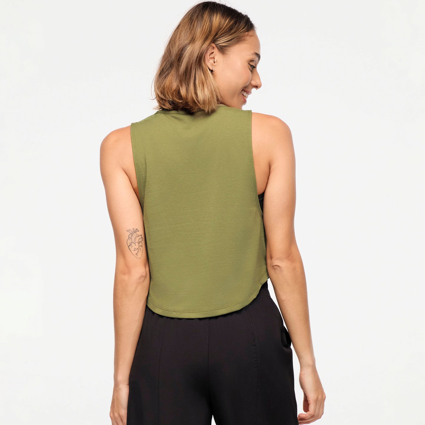 Zumba Explore Round Hem Muscle Tank - Olive You
