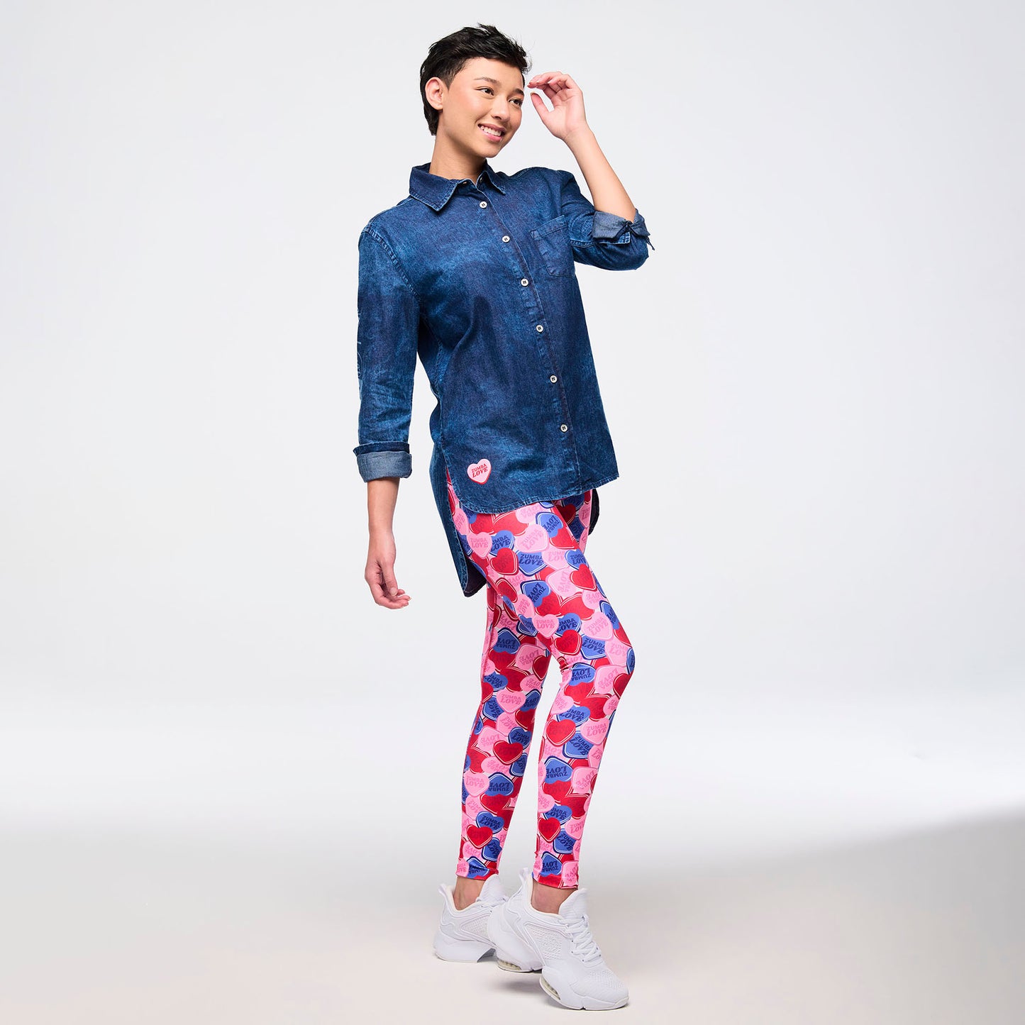 Zumba Love High-Low Button Down