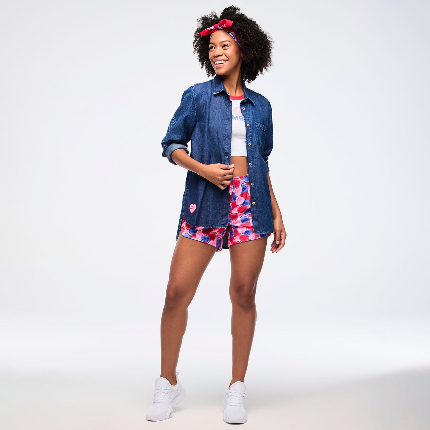 Zumba Love High-Low Button Down