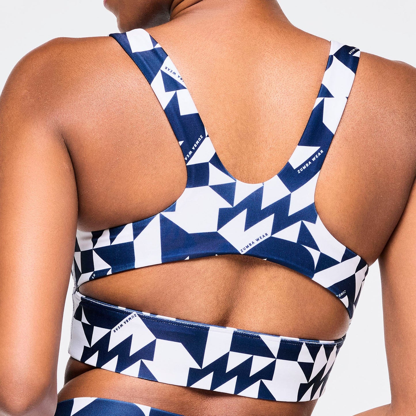 Zumba Out Loud Racerback Bra - Navy/White