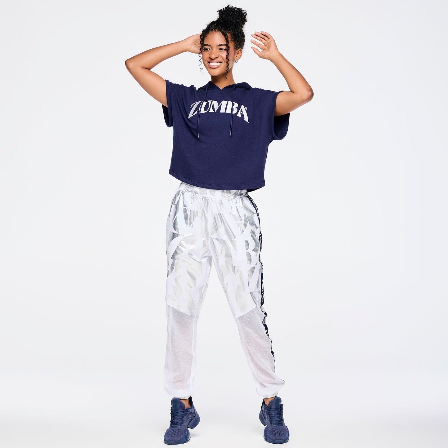 Zumba Out Loud Shorts Sleeve Crop Pullover Hoodie