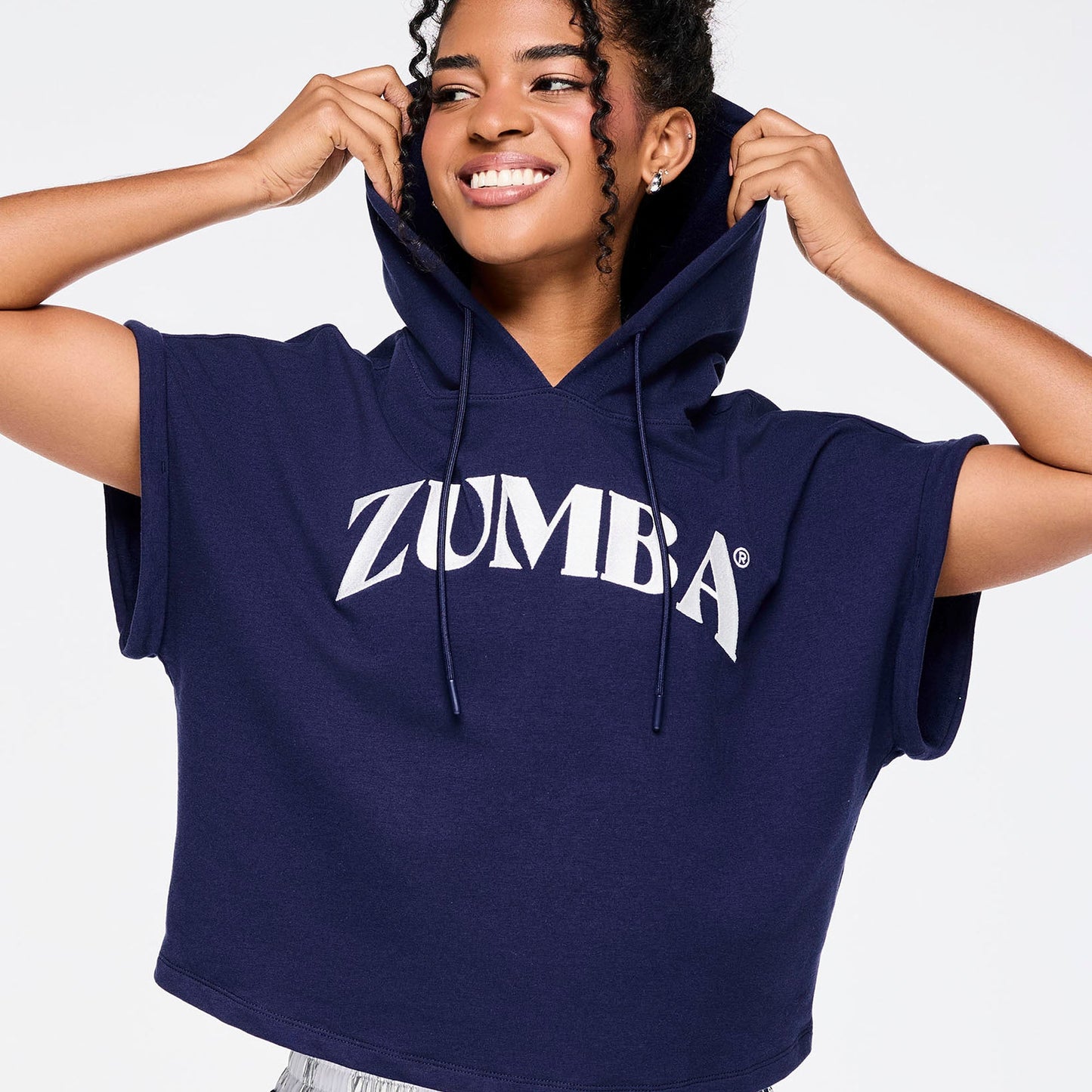 Zumba Out Loud Shorts Sleeve Crop Pullover Hoodie