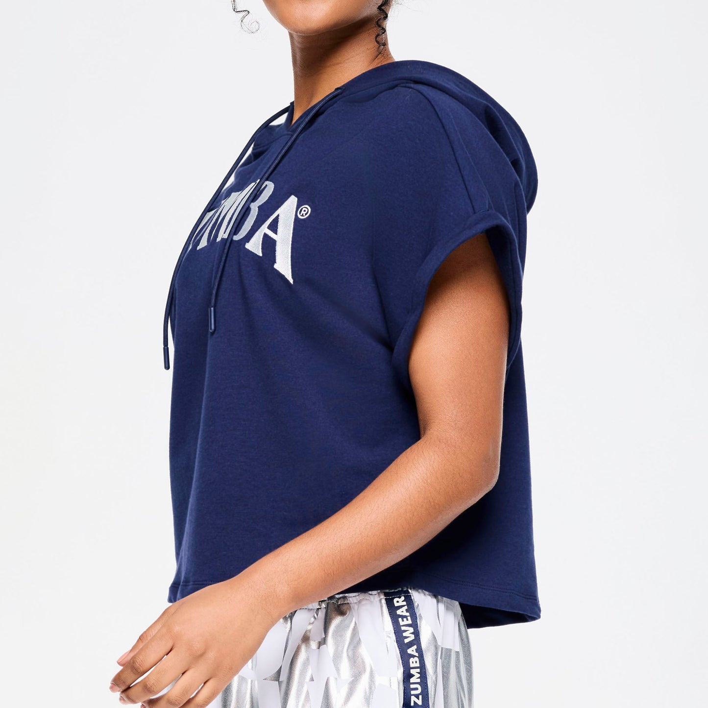 Zumba Out Loud Shorts Sleeve Crop Pullover Hoodie