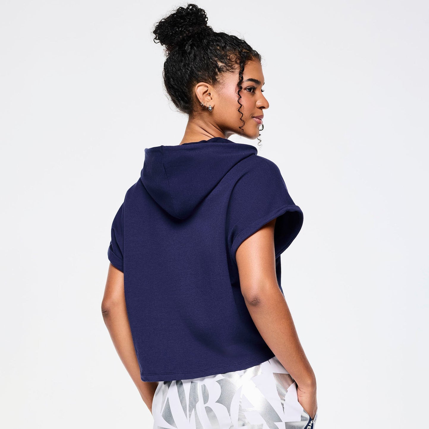 Zumba Out Loud Shorts Sleeve Crop Pullover Hoodie