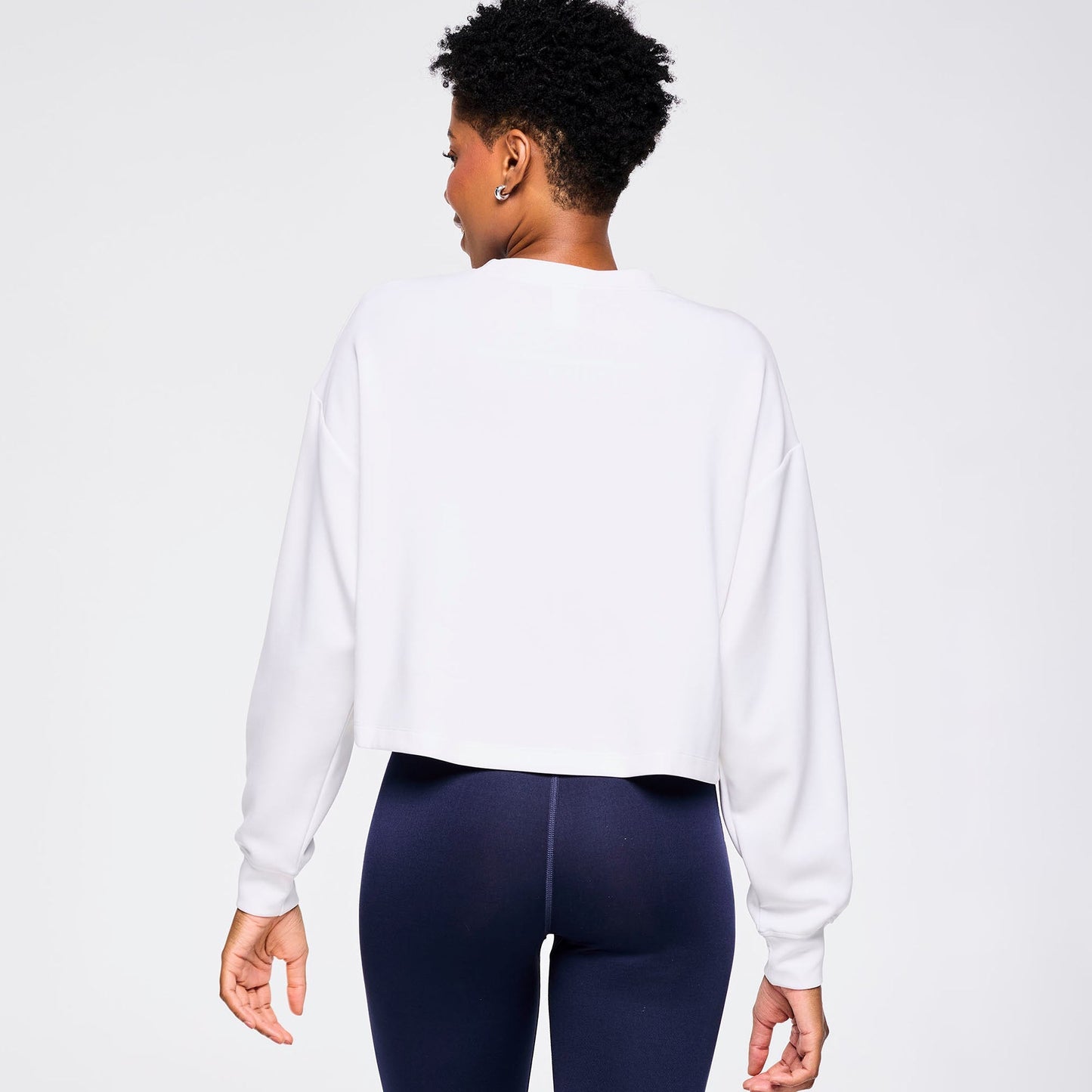 Zumba Out Loud Crew Neck Long Sleeve Oversized Crop Top