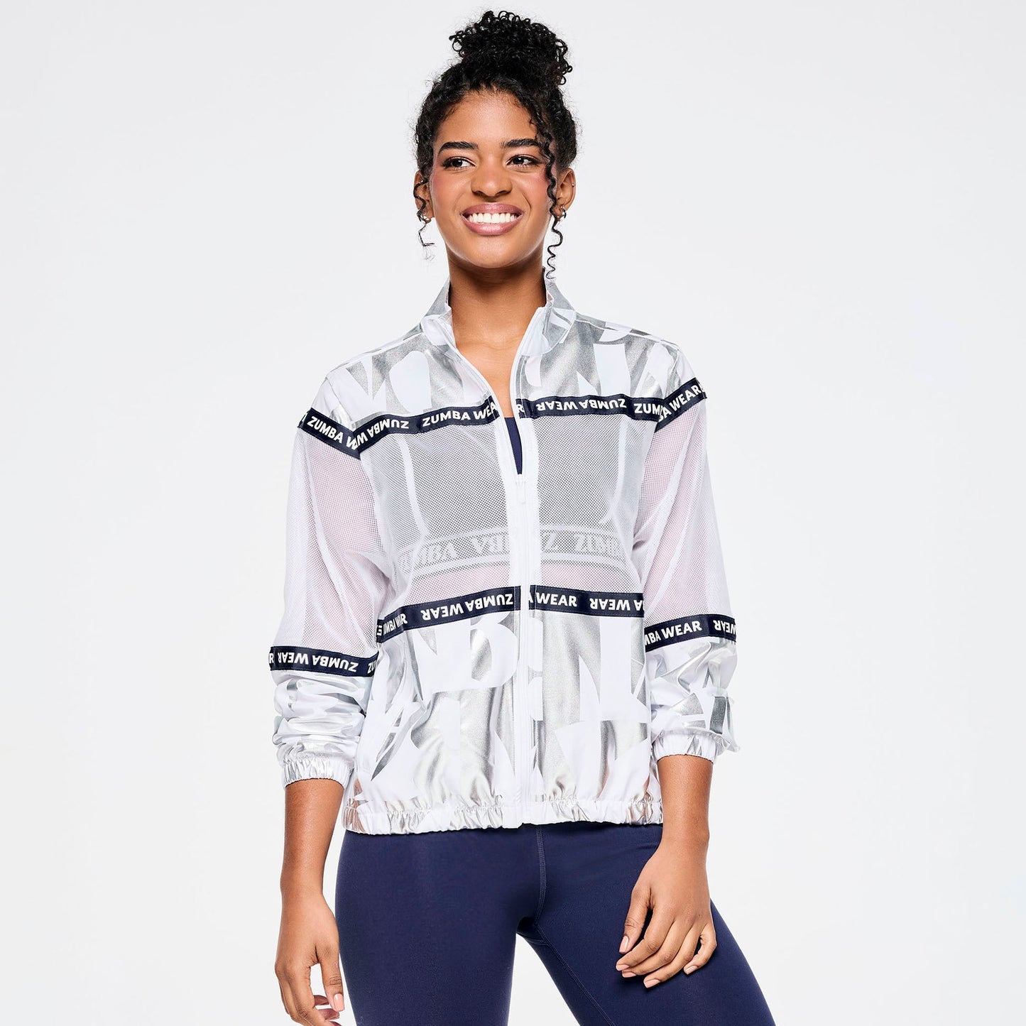 Zumba Out Loud Woven Jacket With Mesh Inserts