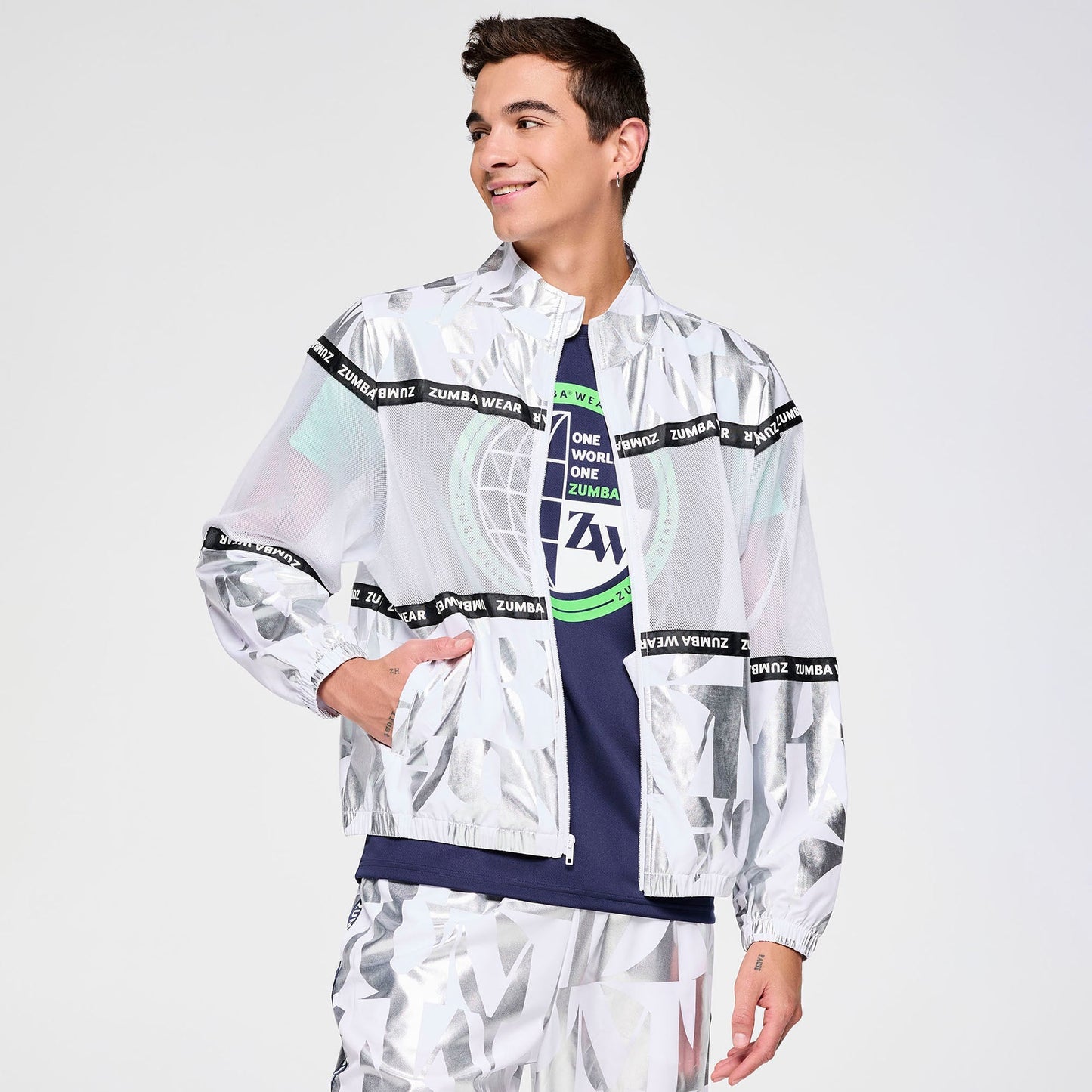 Zumba Out Loud Woven Jacket With Mesh Inserts