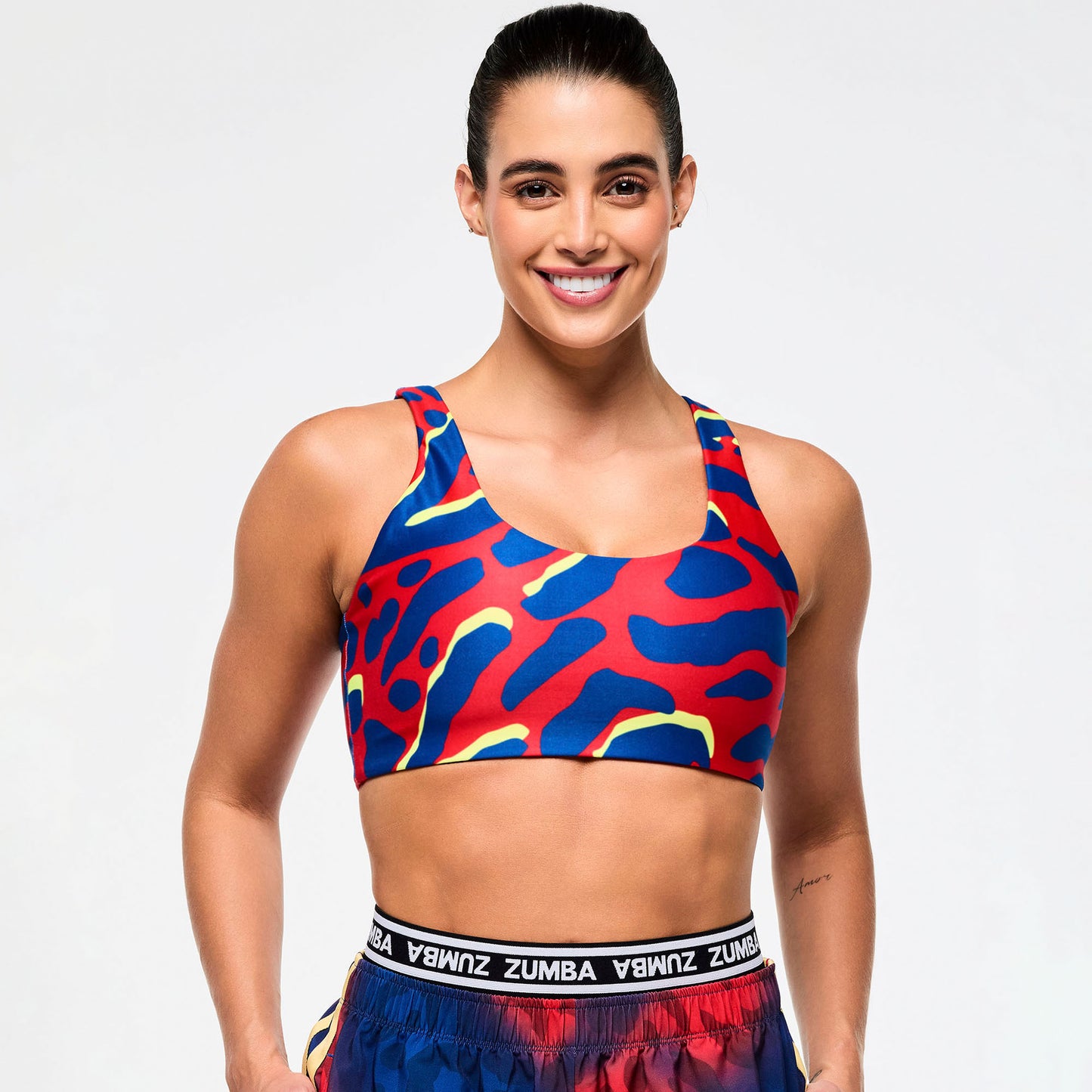 Victory Racerback Scoop Clean Finish Bra - Red/Blue