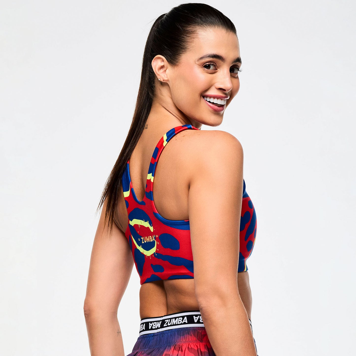 Victory Racerback Scoop Clean Finish Bra - Red/Blue