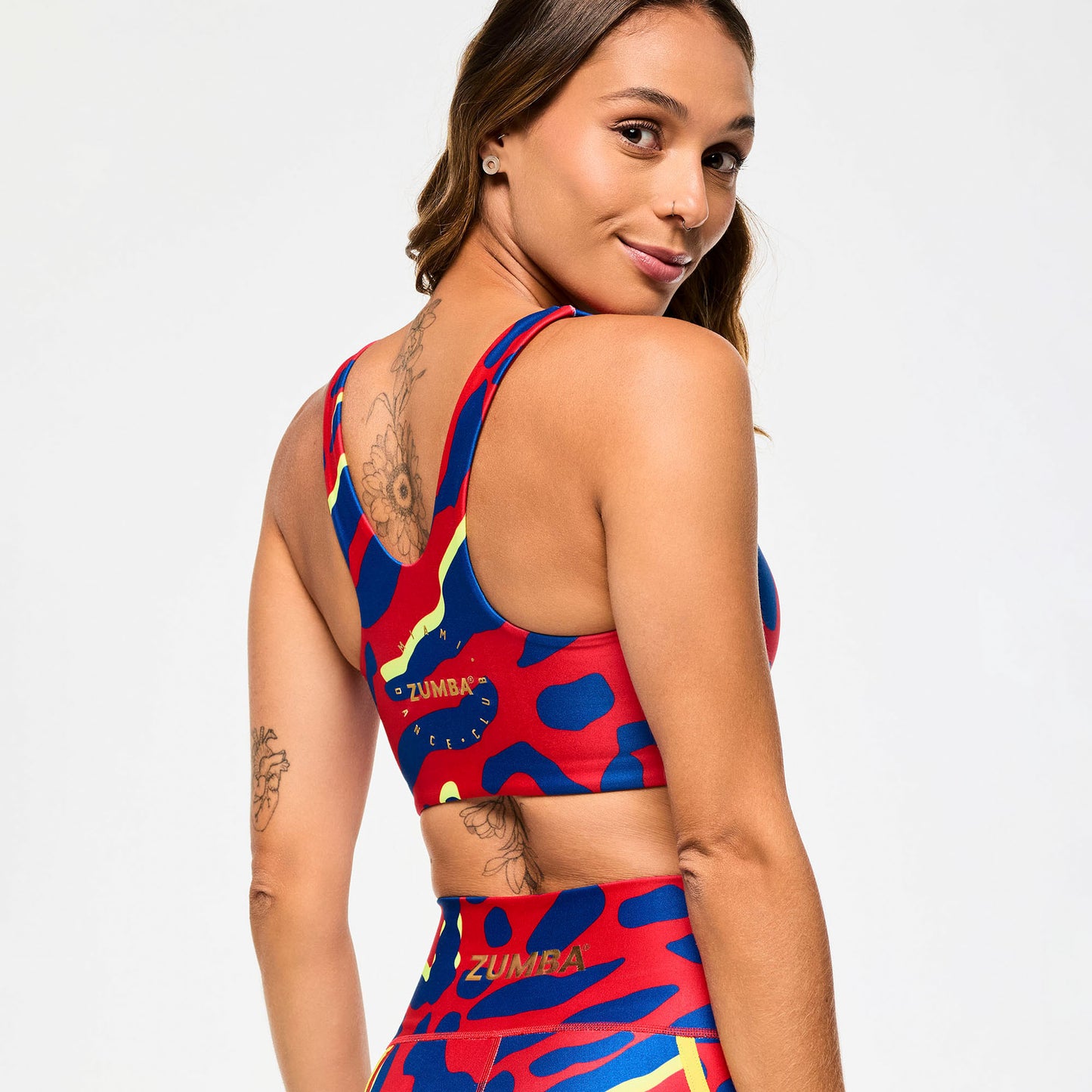 Victory Racerback Scoop Clean Finish Bra - Red/Blue