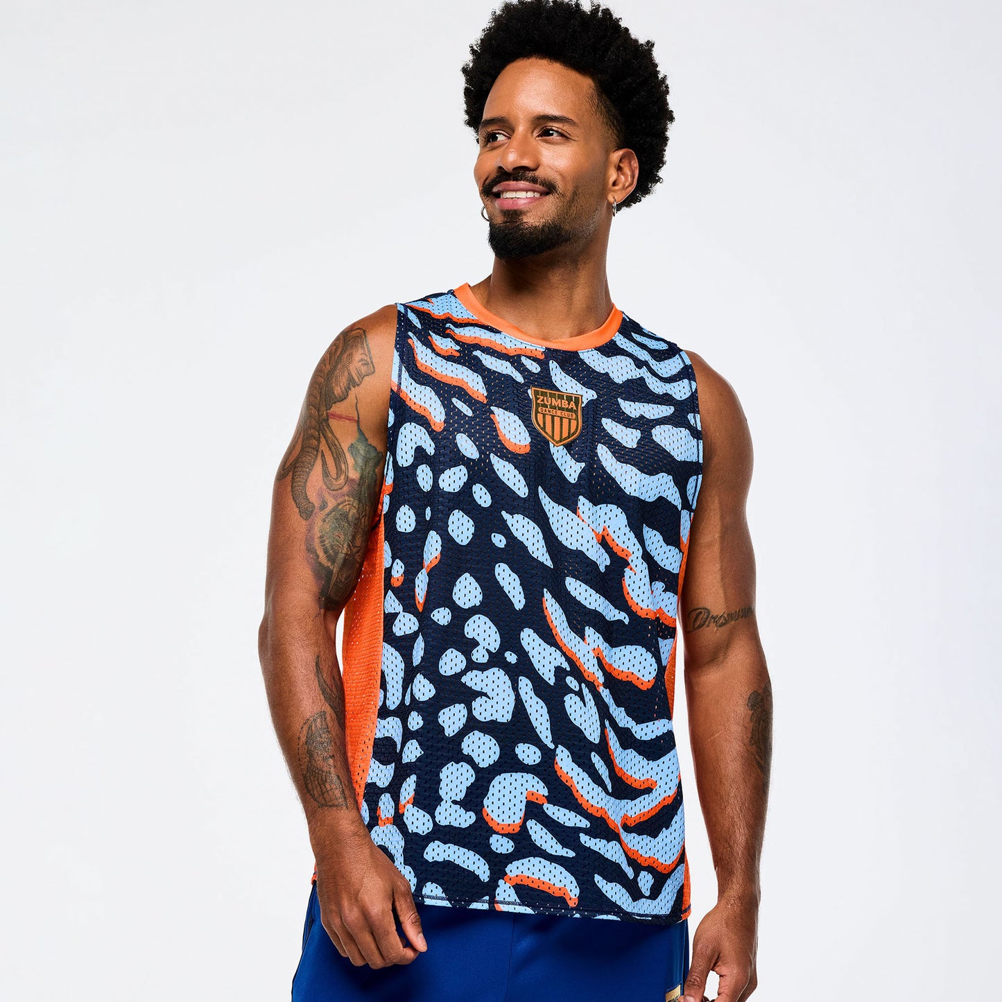 Victory Crew Neck Muscle Tank - Navy/Blue