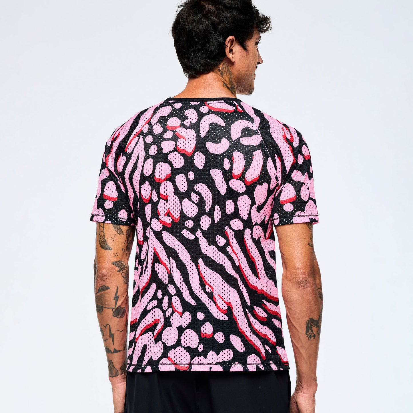 Victory Mesh Crew Neck Raglan Sleeve Top