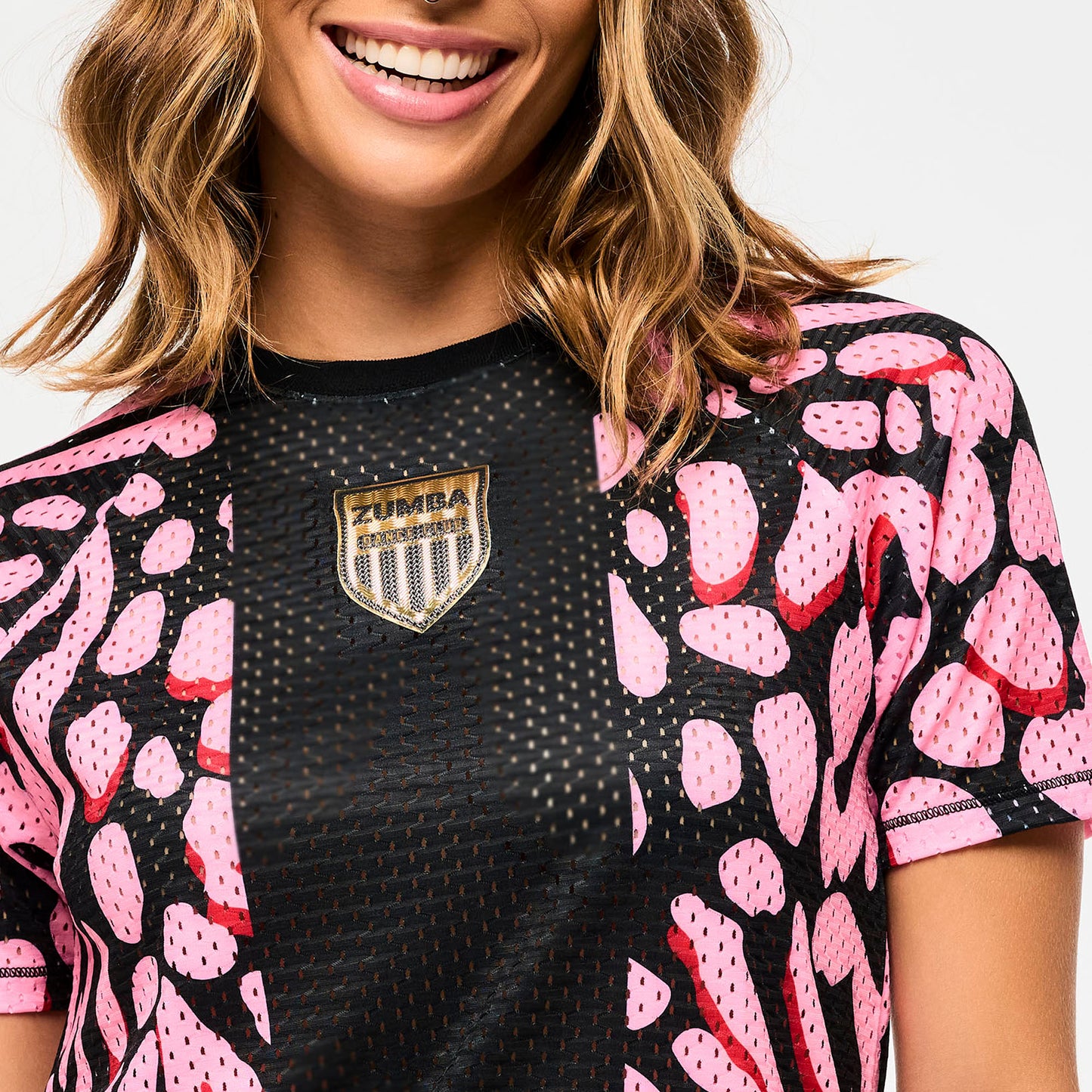 Victory Mesh Crew Neck Raglan Sleeve Top