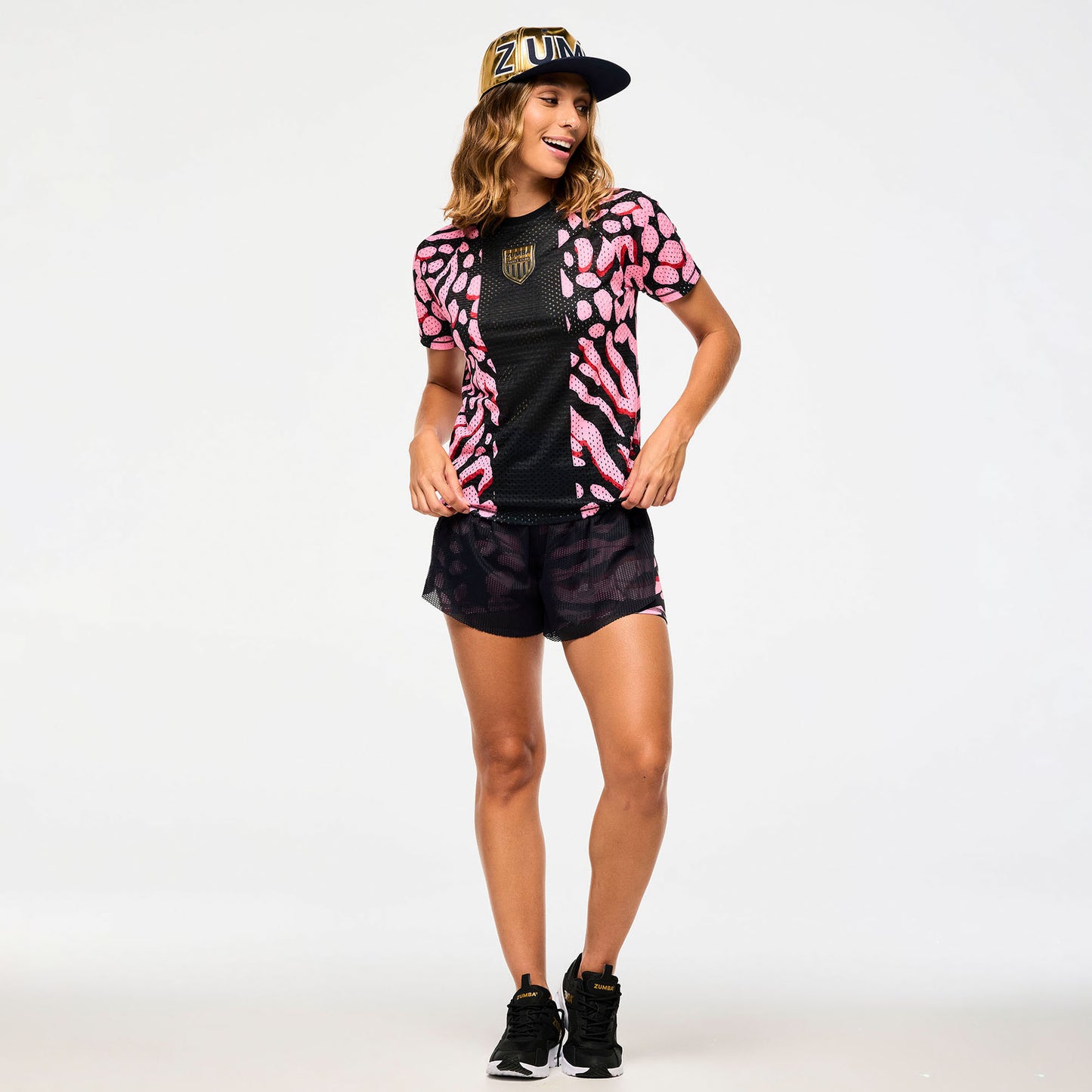 Victory Mesh Crew Neck Raglan Sleeve Top