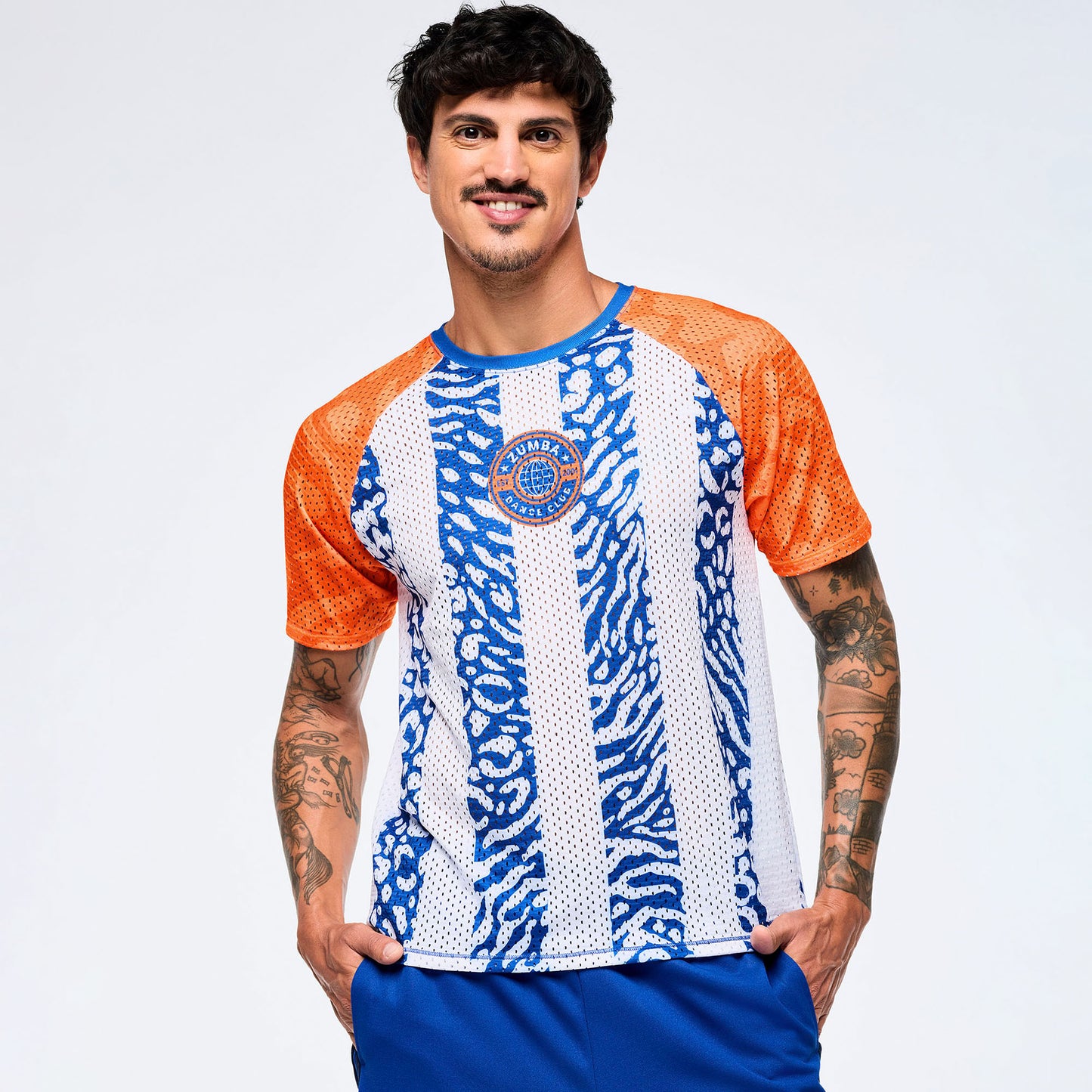 Victory Mesh Crew Neck Raglan Sleeve Top
