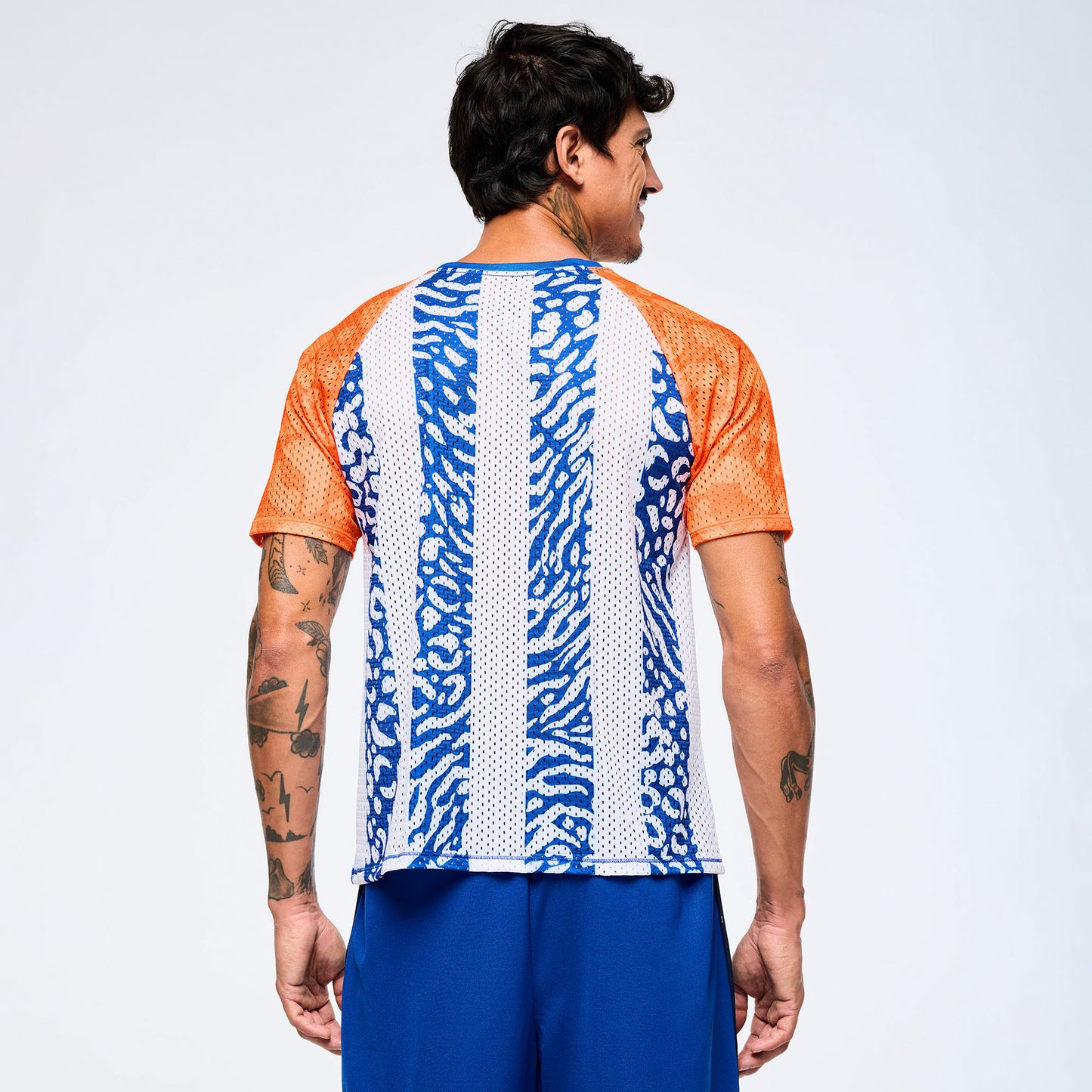 Victory Mesh Crew Neck Raglan Sleeve Top