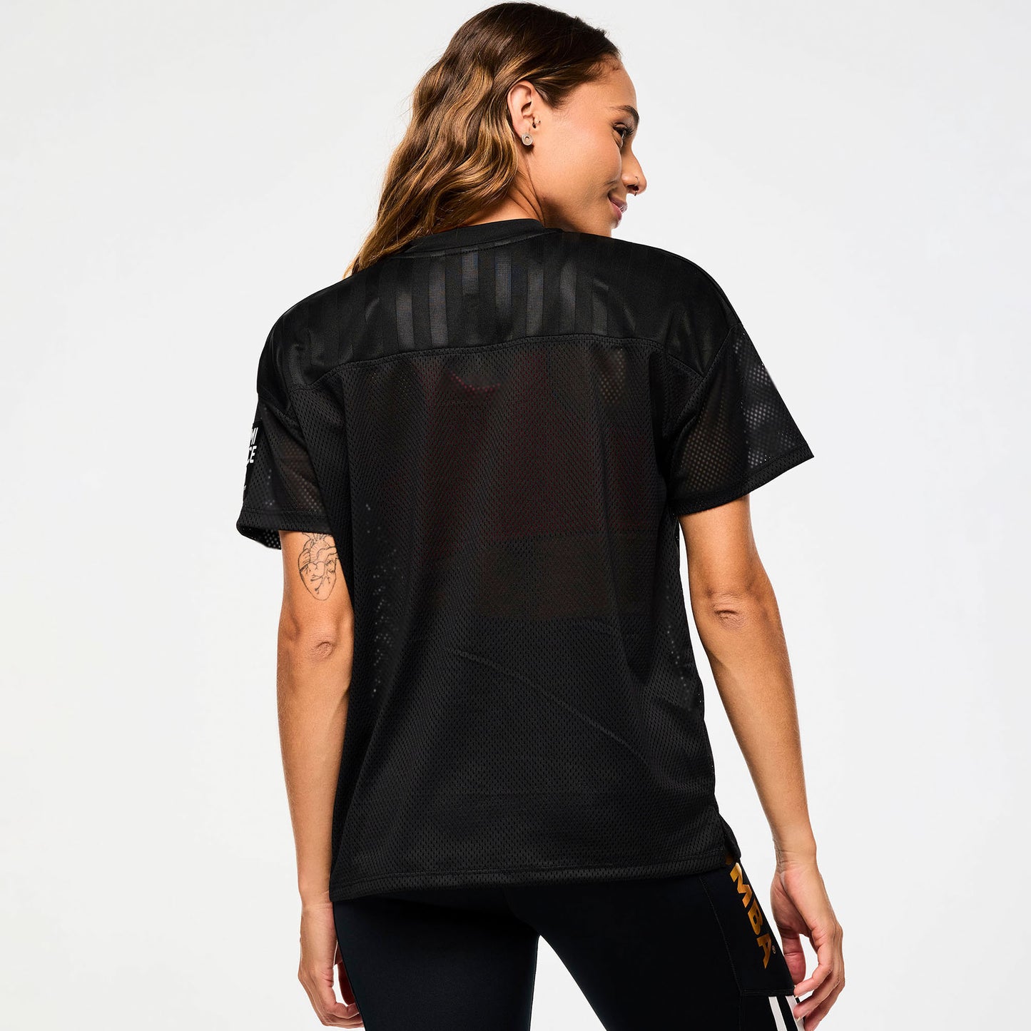 Victory V-Neck Mesh Top With Yoke