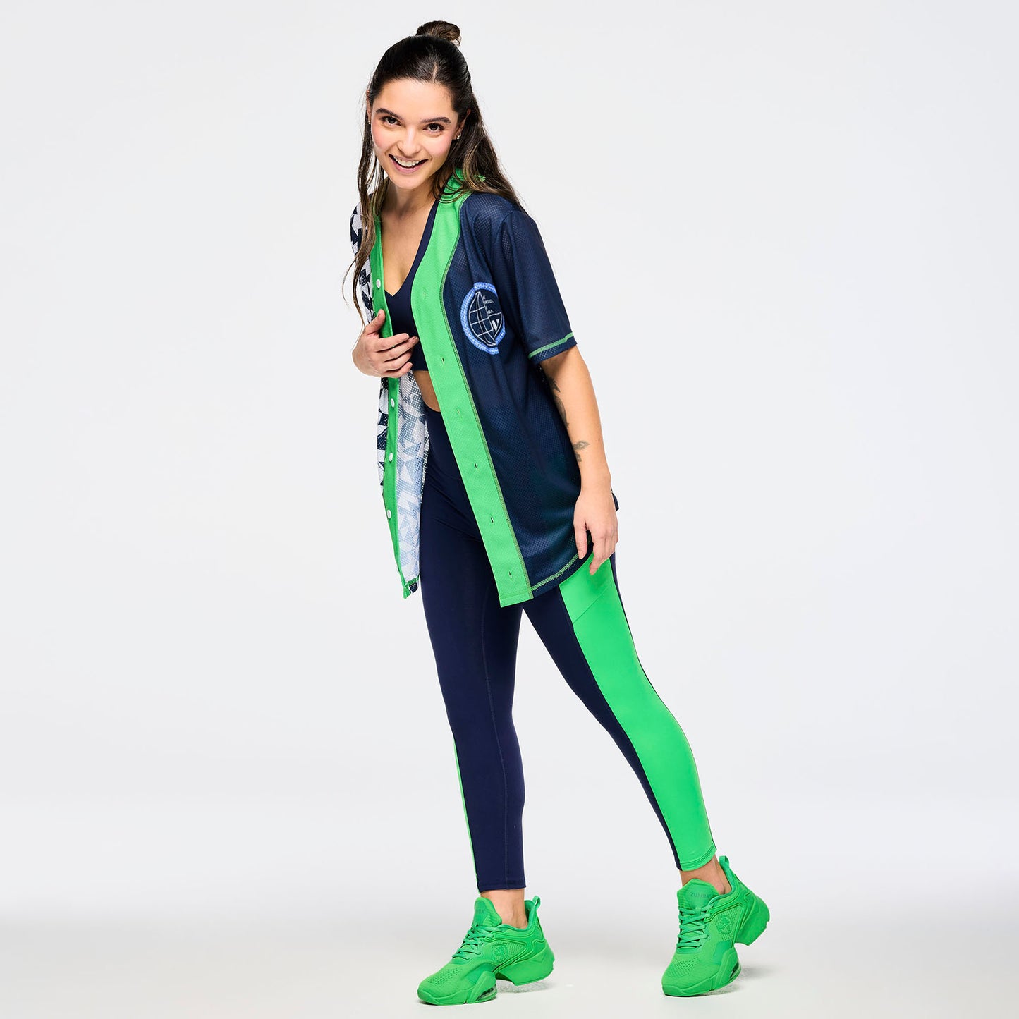 Zumba Out Loud Baseball Button Up Jersey