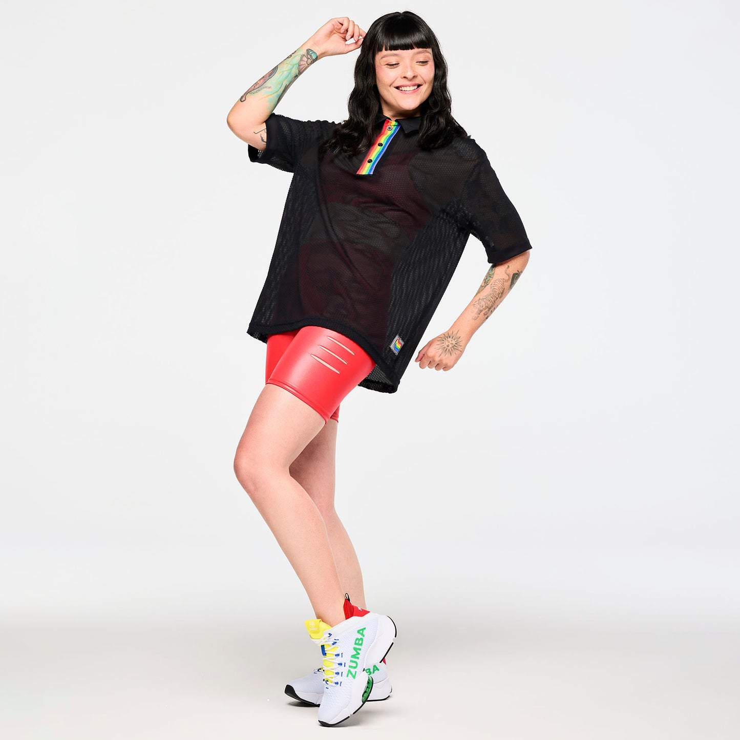 Zumba Oversized Mesh Polo