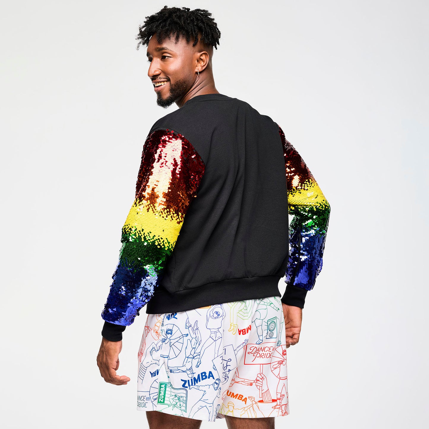 Zumba Bomber Jacket With Sequin Sleeves