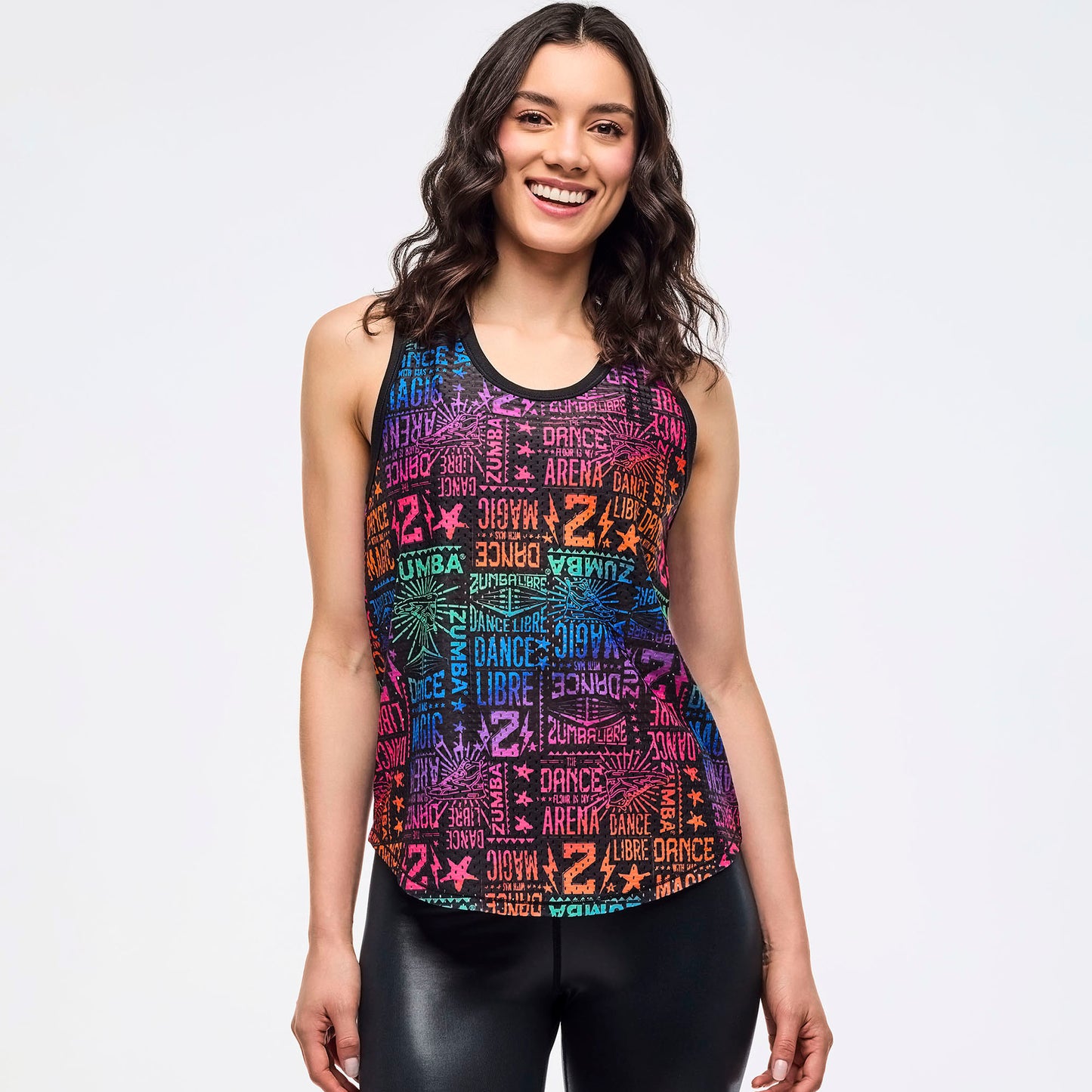 Zumba Libre Basketball Tank - Black/Pink