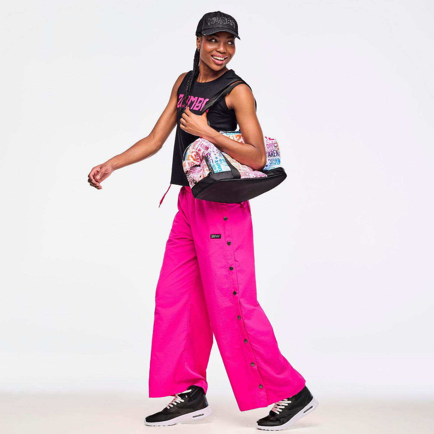 Zumba Libre Tank With Lace Up Detail - Bold Black
