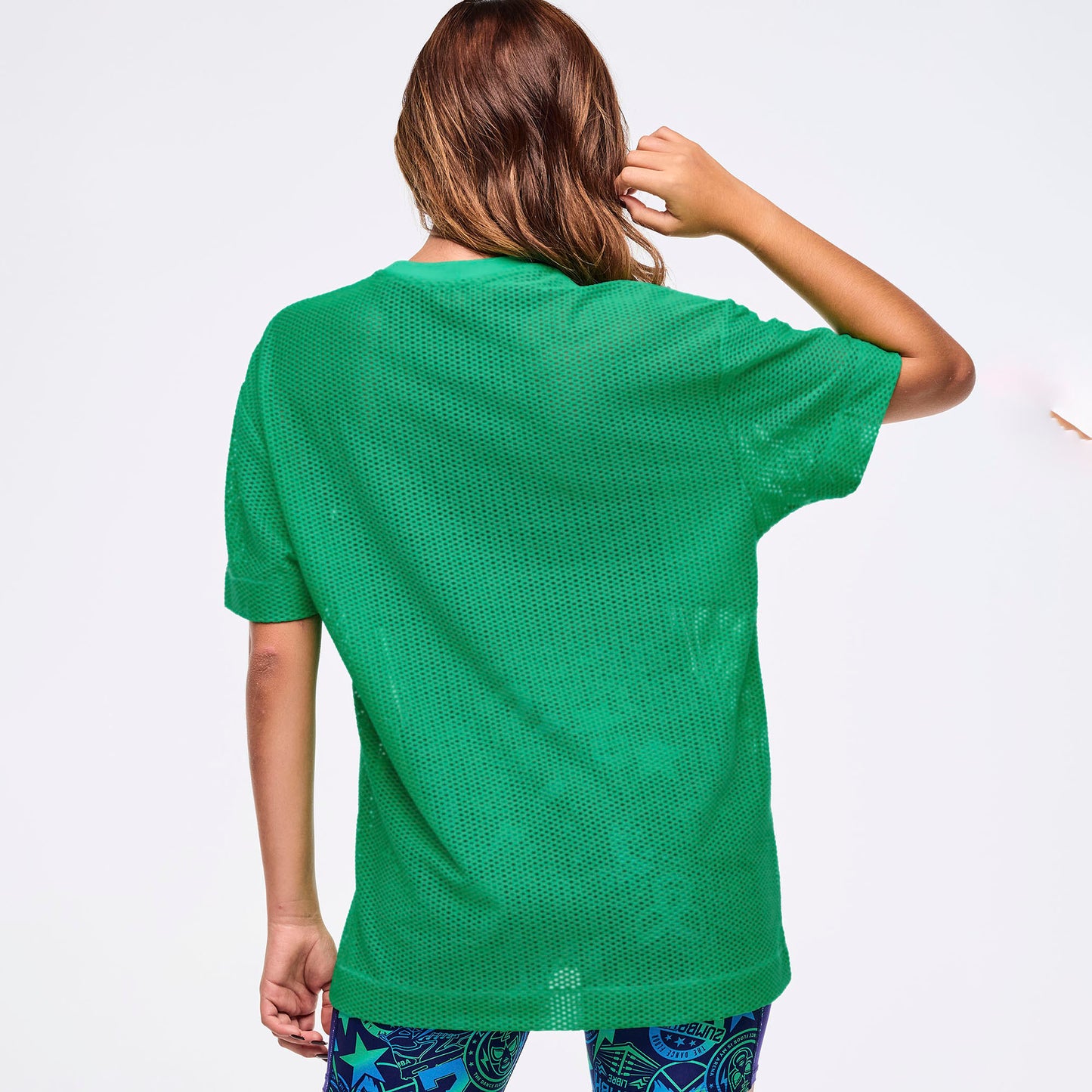 Zumba Libre Boxy Mesh Top - Groove With Me Green