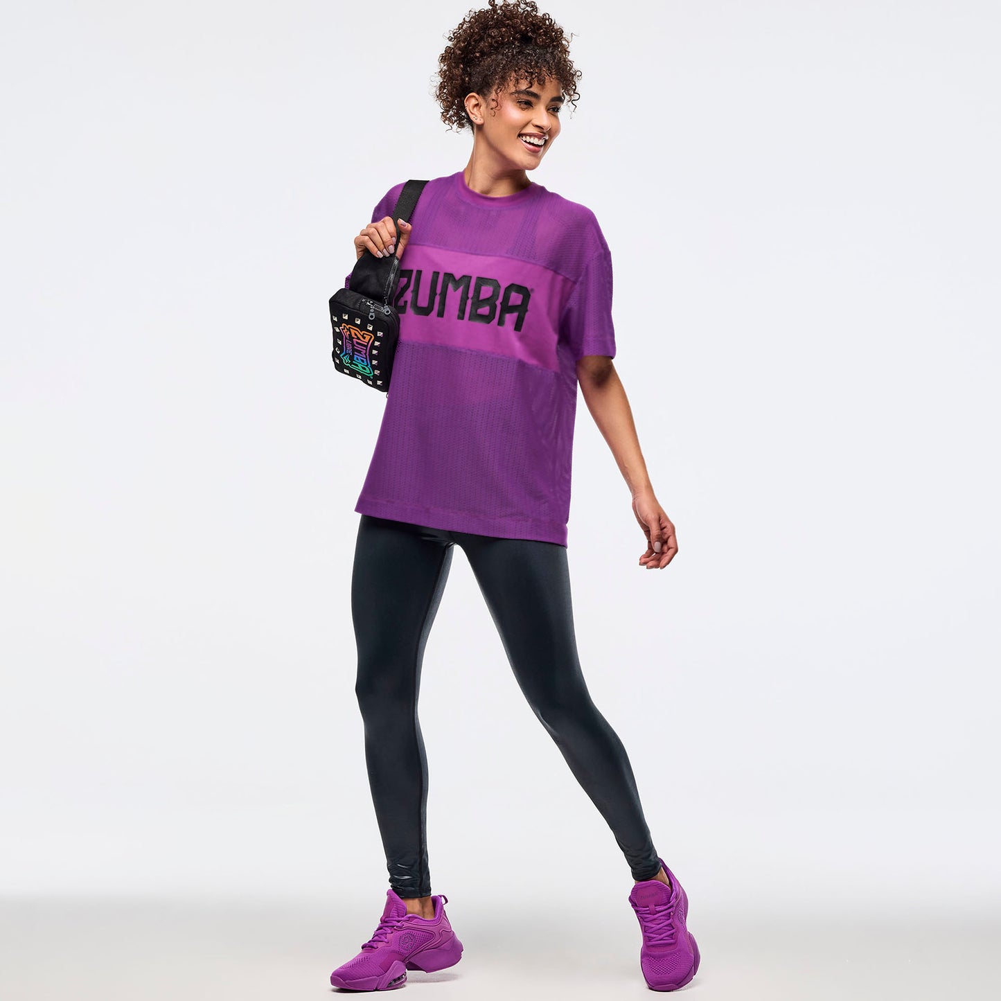 Zumba Libre Boxy Mesh Top - Purple Power