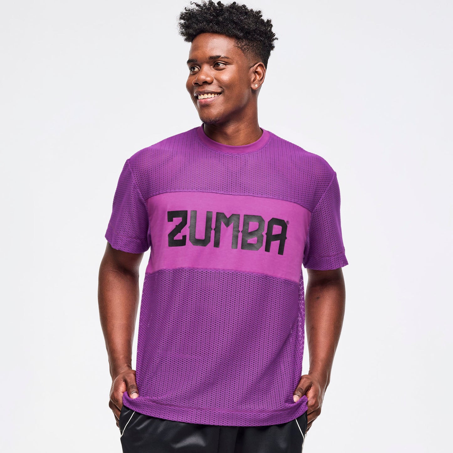 Zumba Libre Boxy Mesh Top - Purple Power