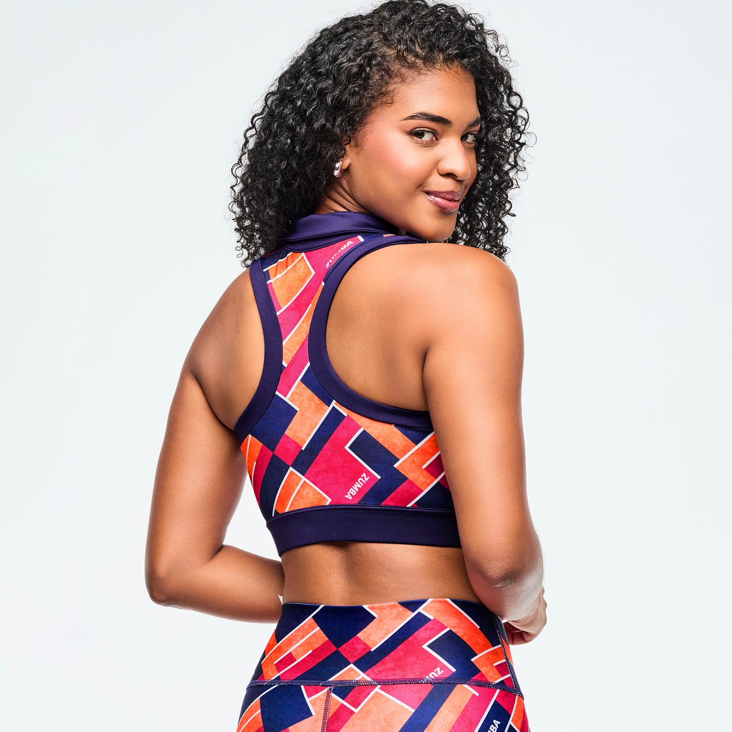 Class of 2001 Crop Racerback Polo - Dark Blue/Orange Z1T000988