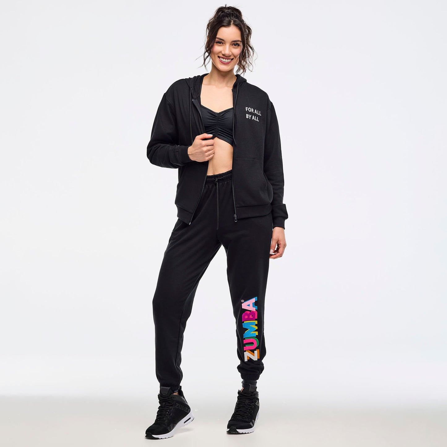 Zumba Multicolor Logo Zip-Up Hoodie