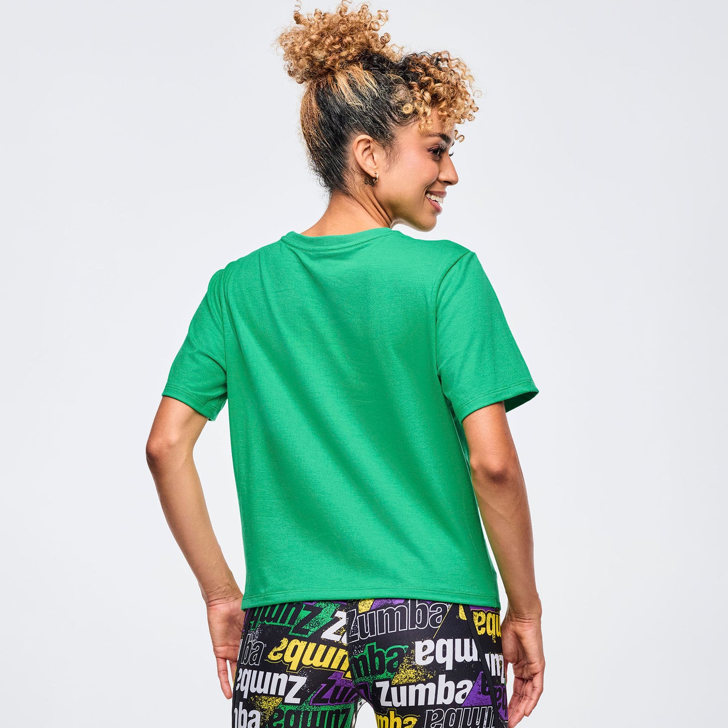 Apres Zumba Short Sleeve Front Twist Top