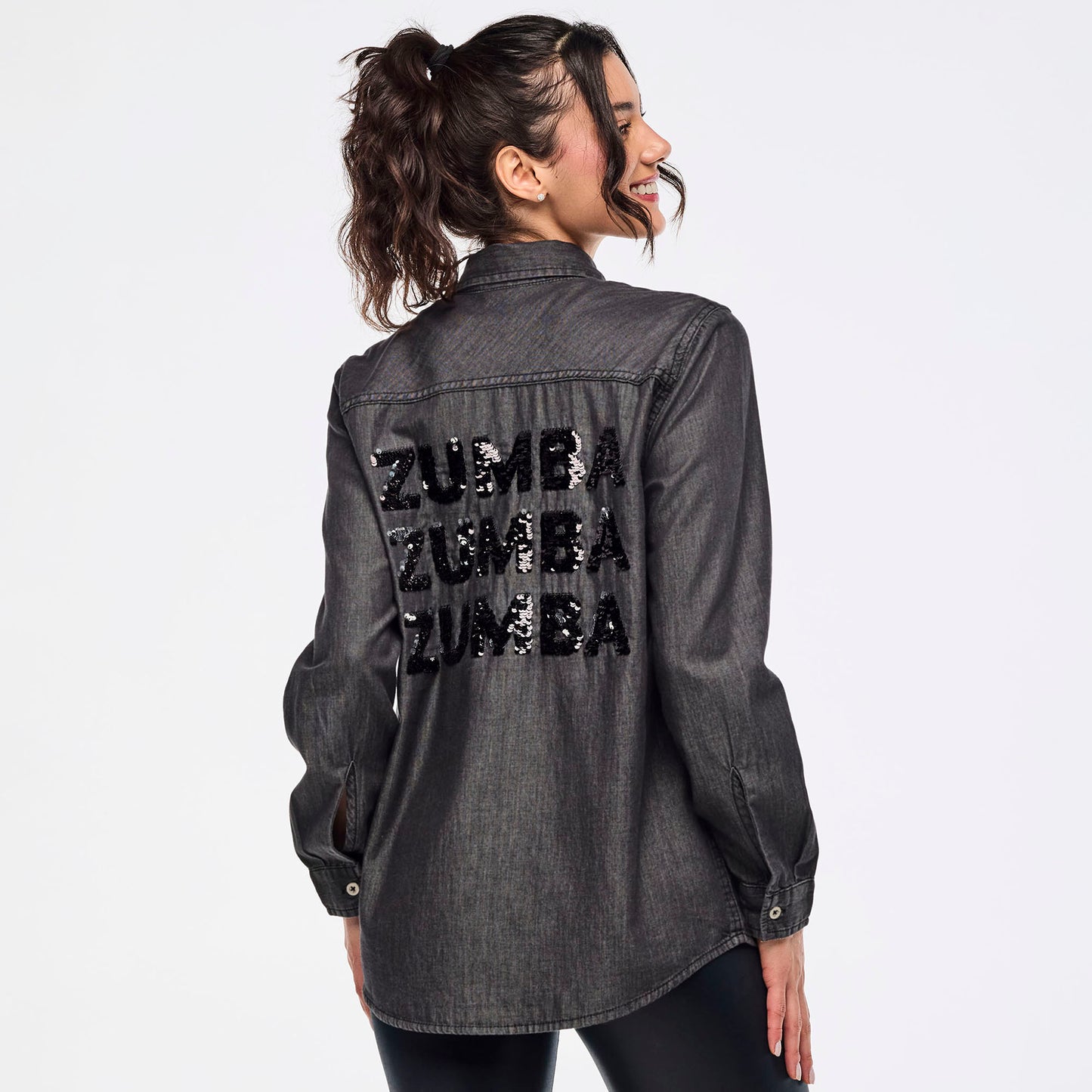 Zumba Sparkle Button Down