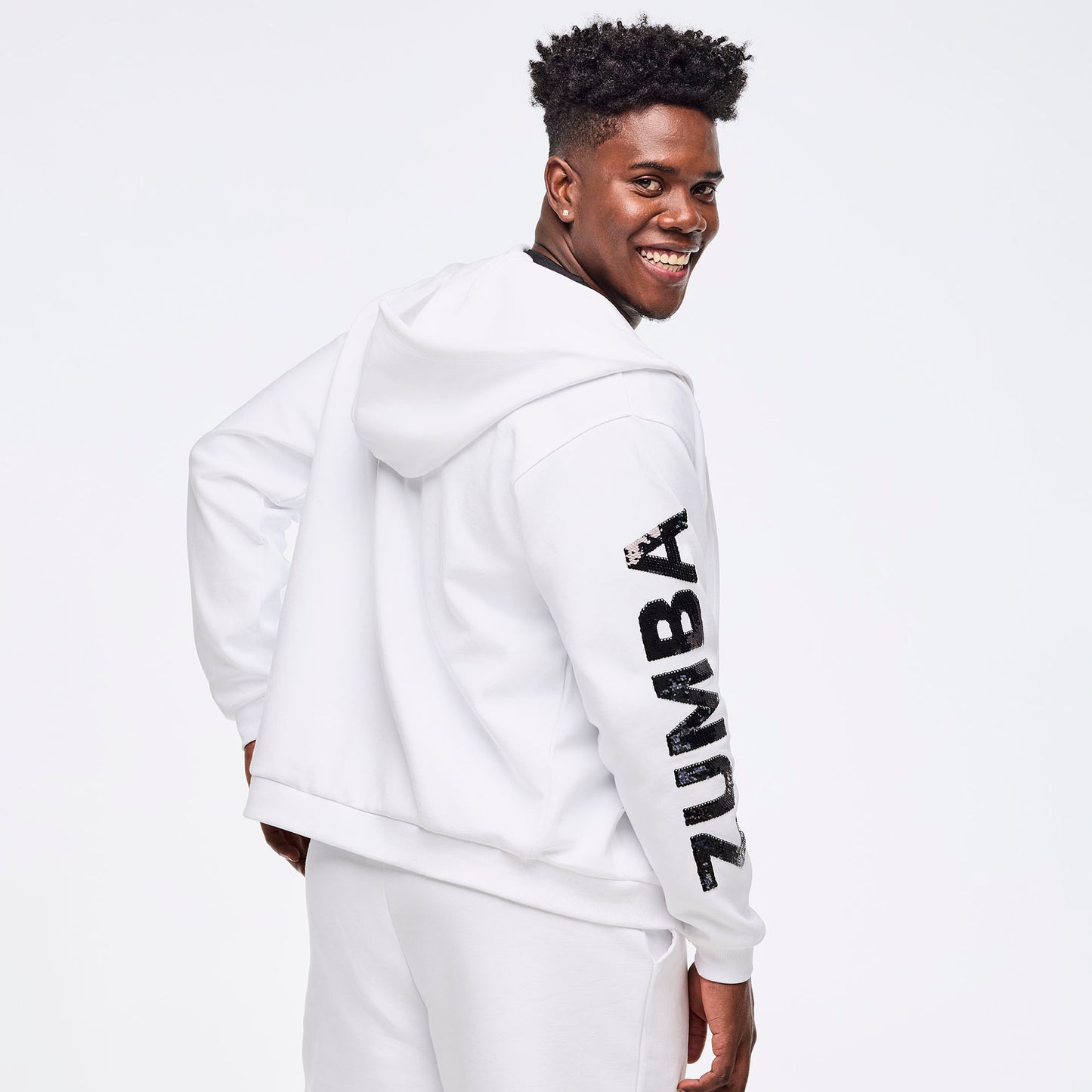 Zumba Sparkle Oversized Zip-Up Hoodie
