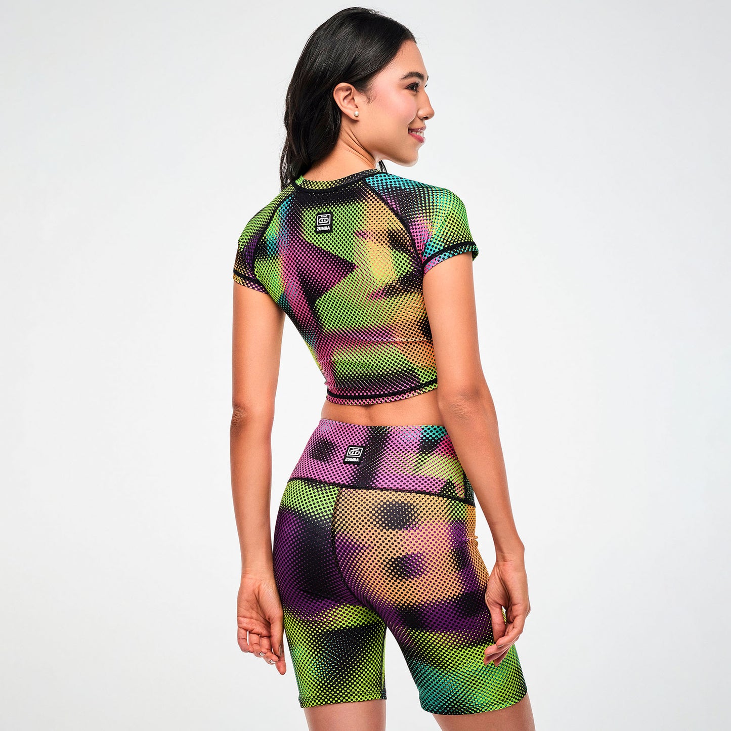 Electric Feel Cap Sleeve Crop Top