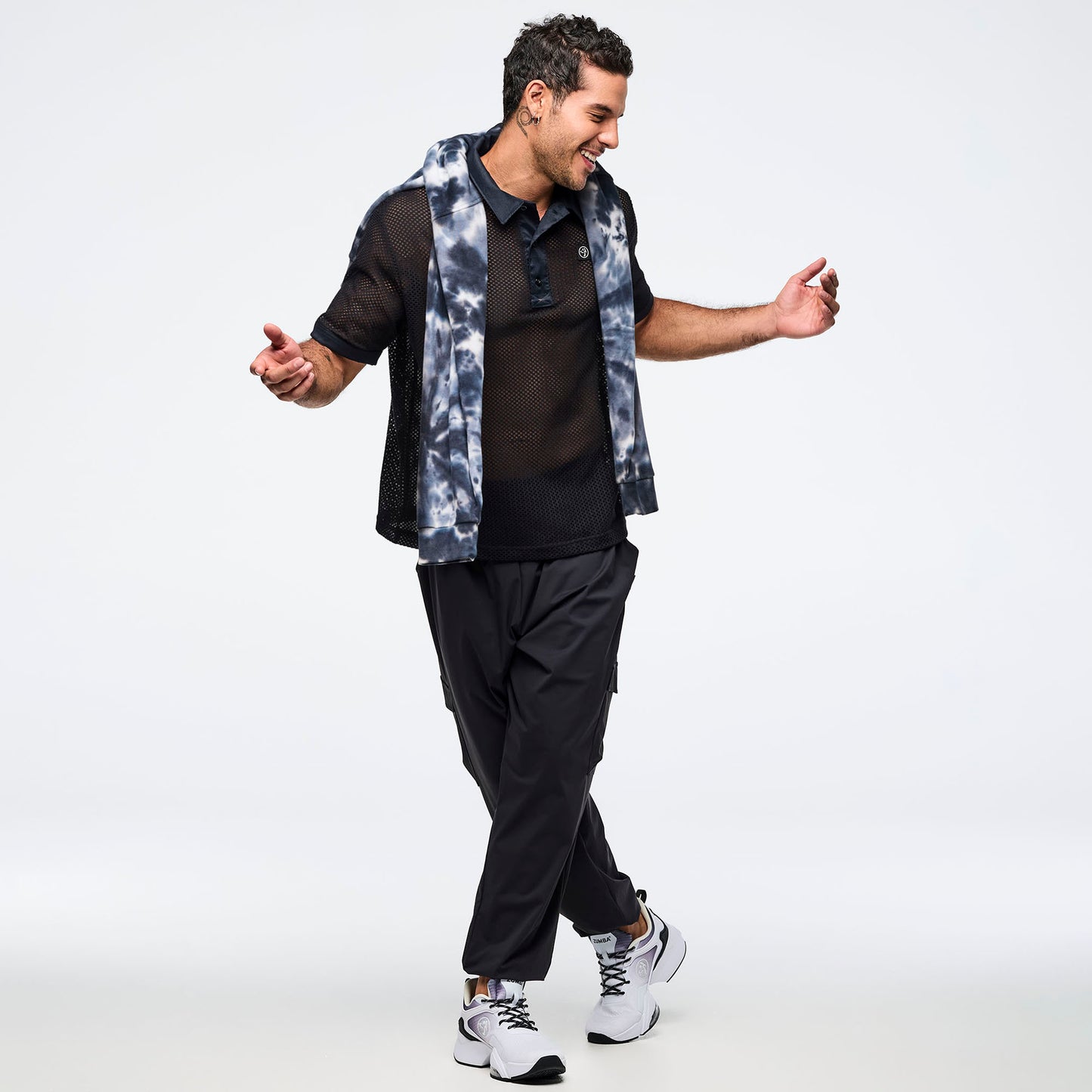 Zumba Basic Oversized Mesh Polo Z1T001251