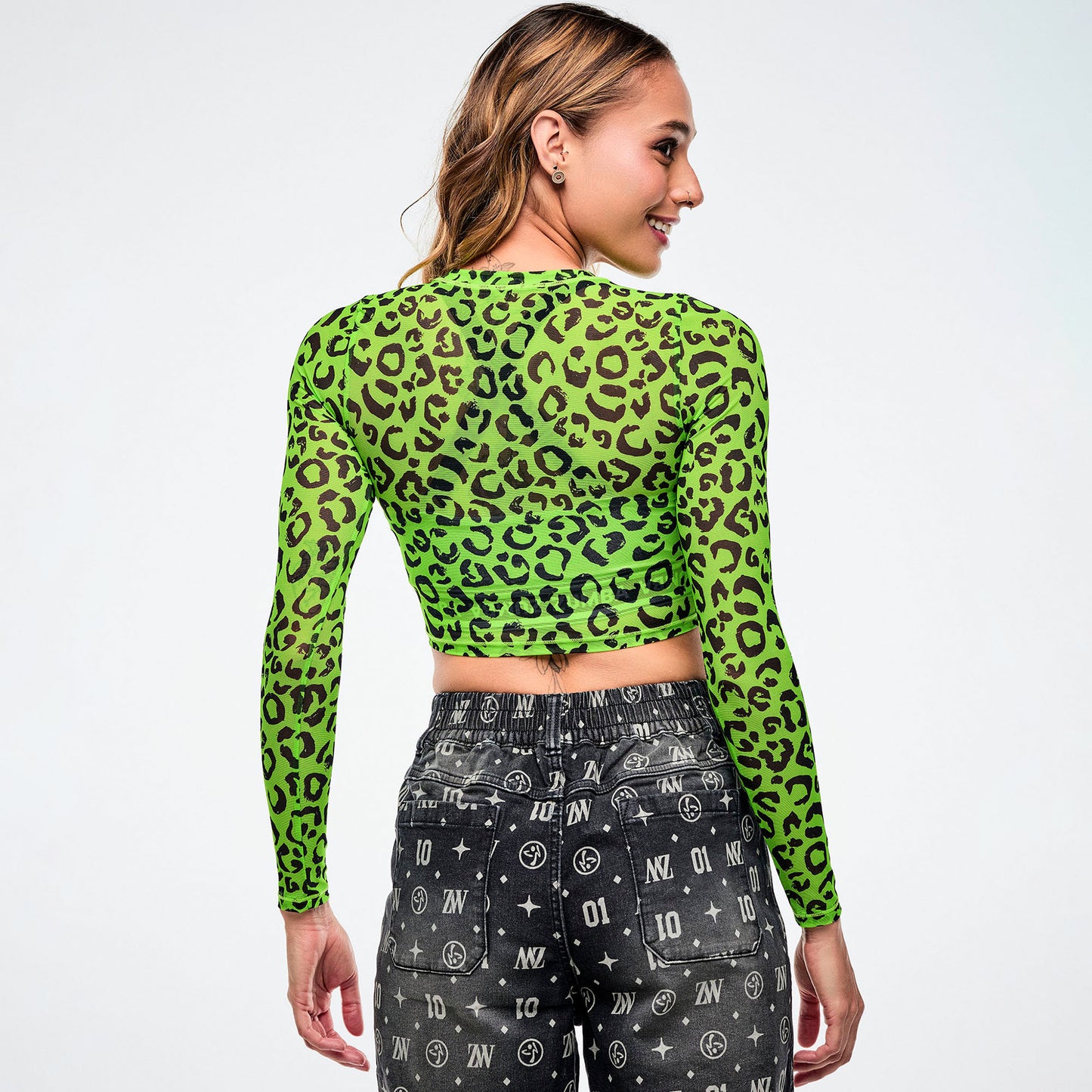 Dale-Z Long Sleeve Mesh Crop Top Z1T001322